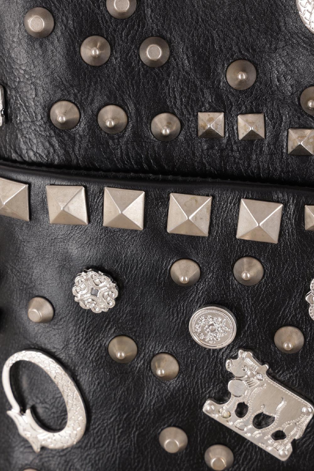 BALLY Gilet Monopetto In Pelle Con Borchie