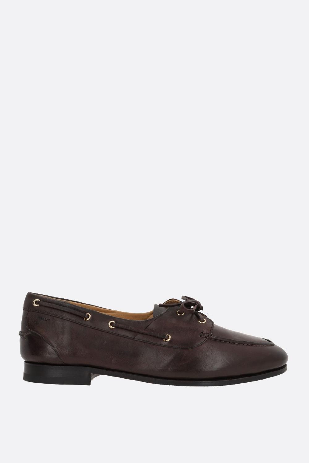 BALLY mocassino stringatto Pathy in pelle liscia