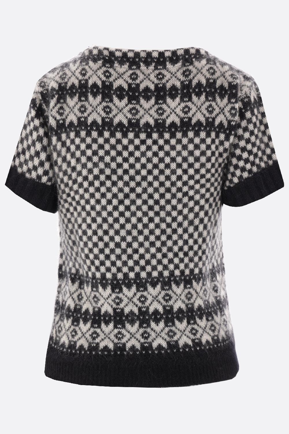 BALLY Pullover In Lana E Seta A Motivo Geometrico