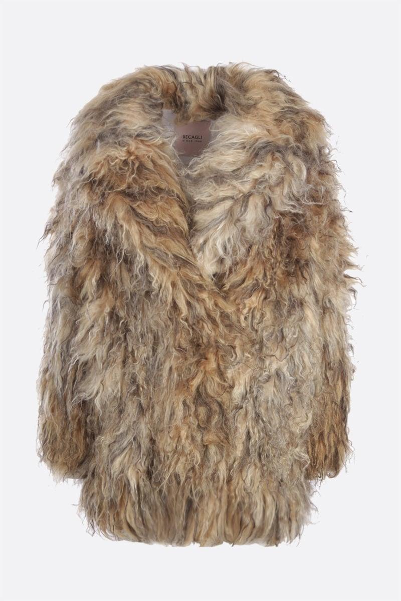 BECAGLI giacca in pelliccia di mohair