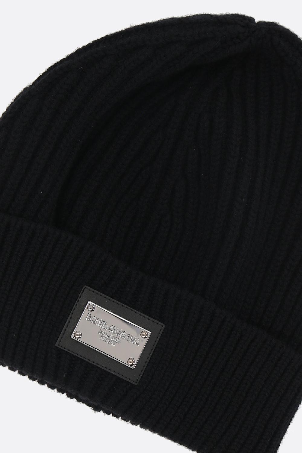 DOLCE & GABBANA Berretto In Lana E Cashmere Con Placca Logo