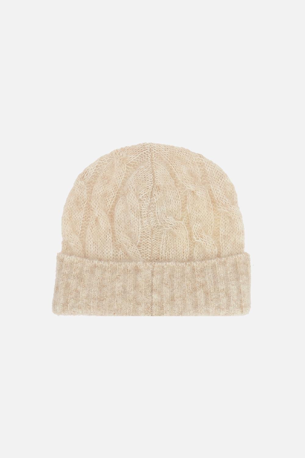 BRUNELLO CUCINELLI Berretto In Lana Mohair A Trecce Con Shiny Tab