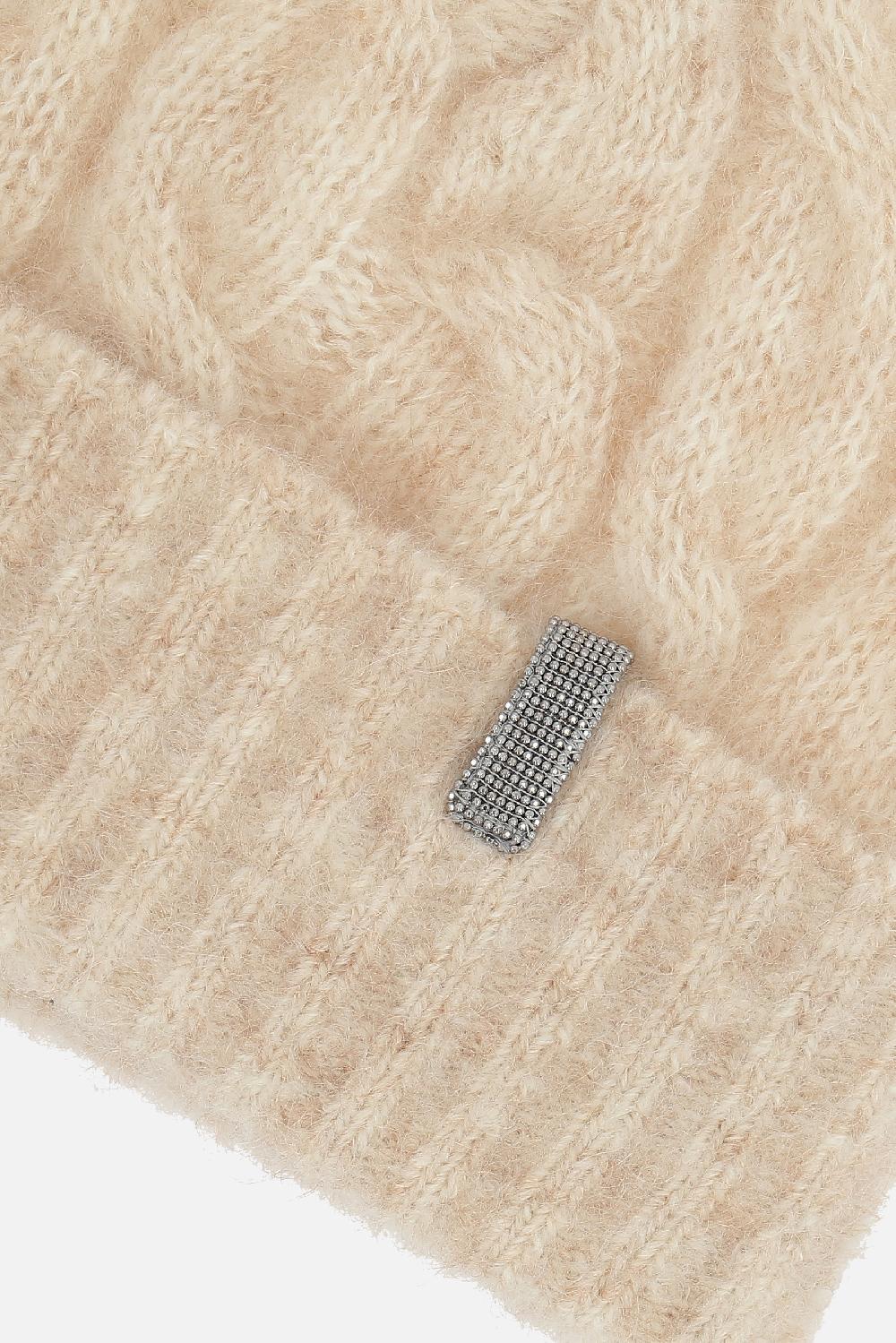 BRUNELLO CUCINELLI Berretto In Lana Mohair A Trecce Con Shiny Tab