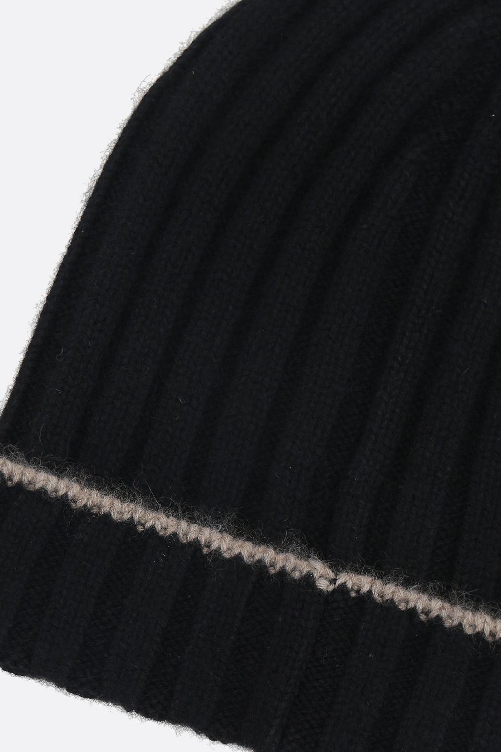 BRUNELLO CUCINELLI Berretto In Maglia Di Cashmere A Coste