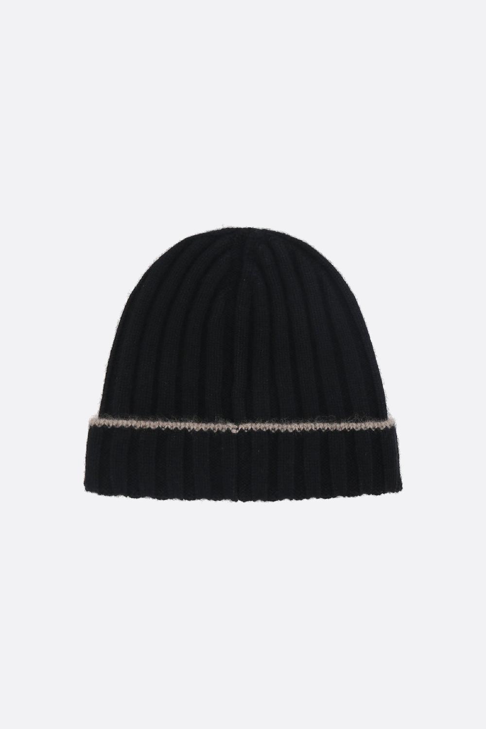 BRUNELLO CUCINELLI berretto in maglia di cashmere a coste