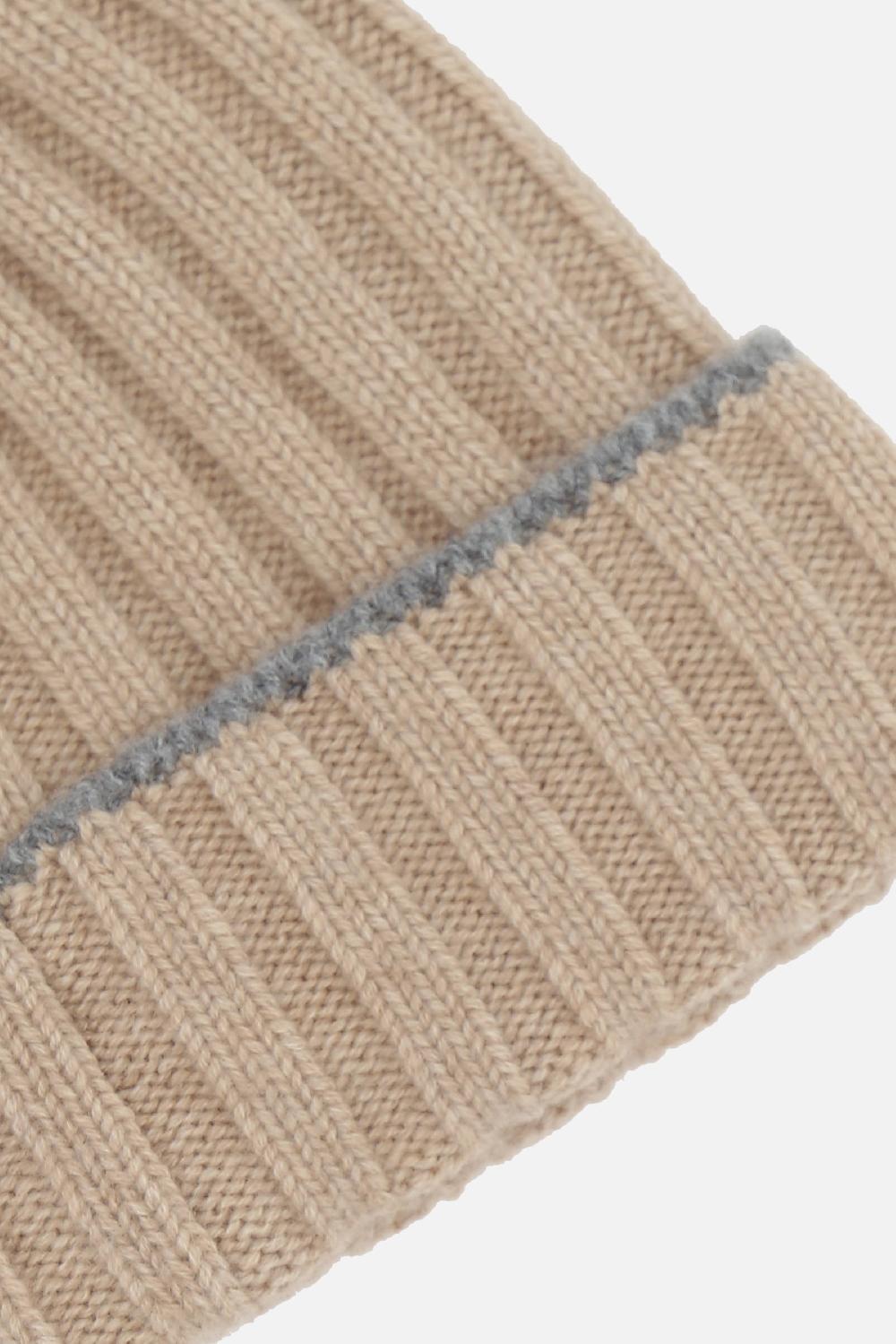 BRUNELLO CUCINELLI Berretto In Maglia Di Cashmere A Costine