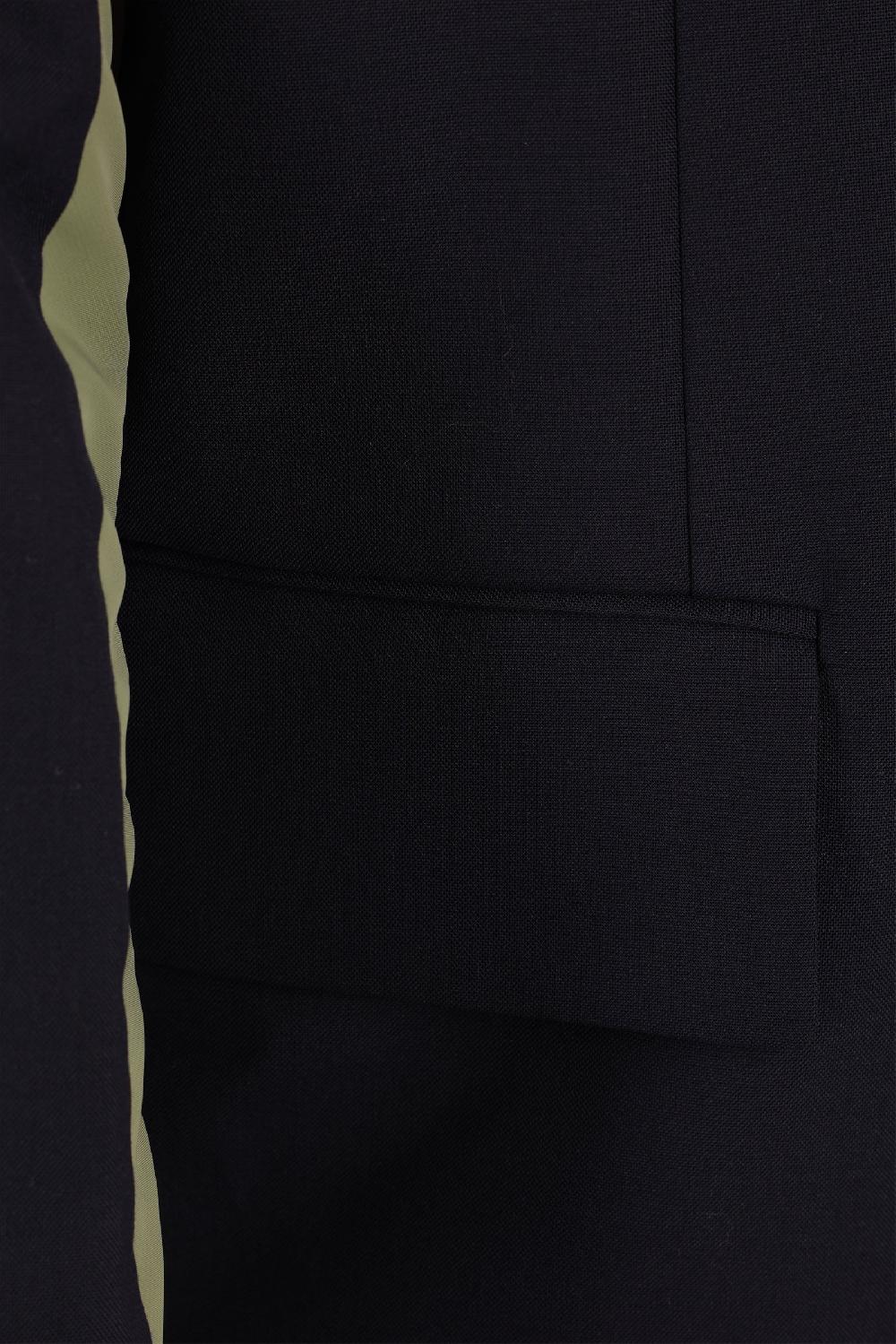 SACAI Blazer Monopetto Imbottito In Grain De Poudre E Nylon