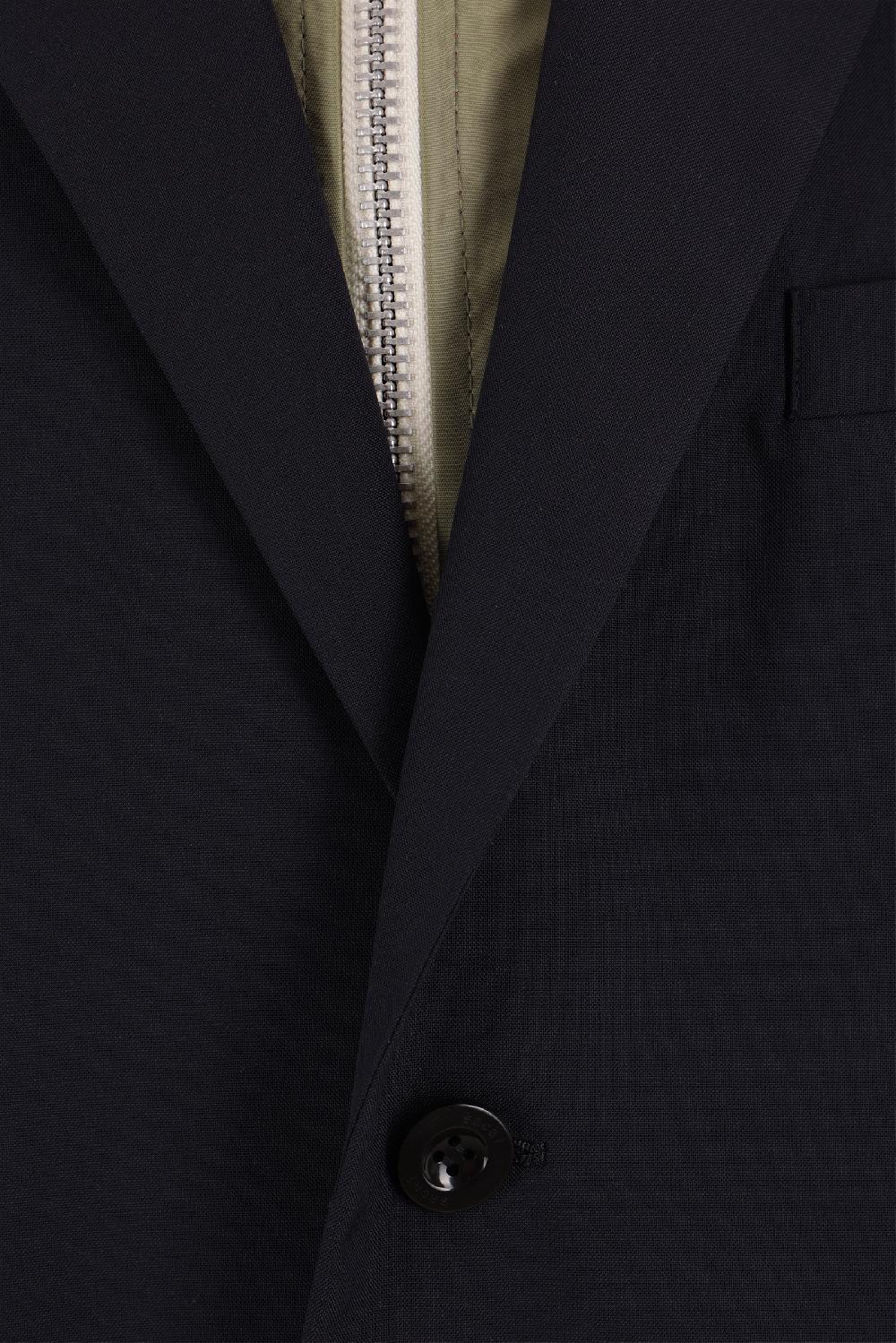 SACAI Blazer Monopetto Imbottito In Grain De Poudre E Nylon