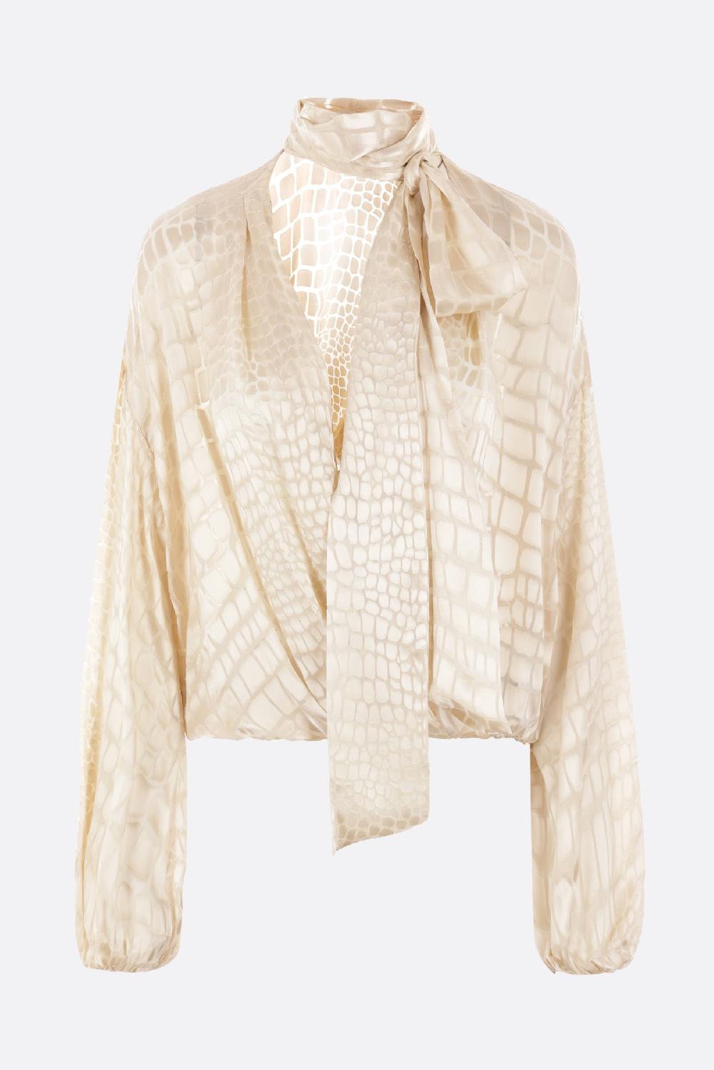 BLUMARINE blusa in tessuto devoré