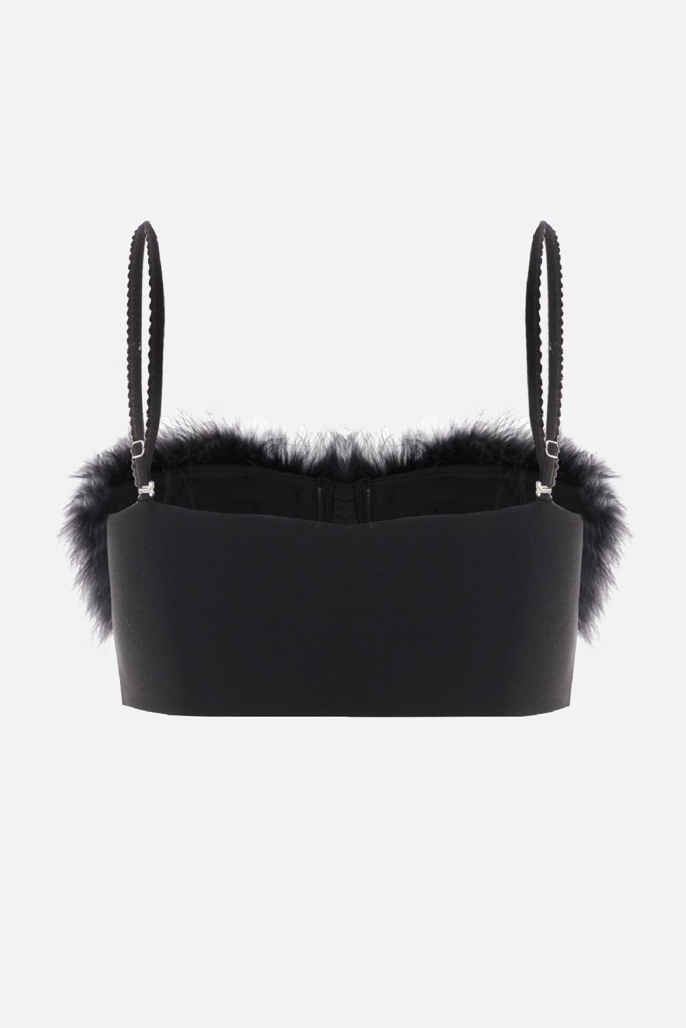 BLUMARINE Bra In Jersey Compatto Con Piume