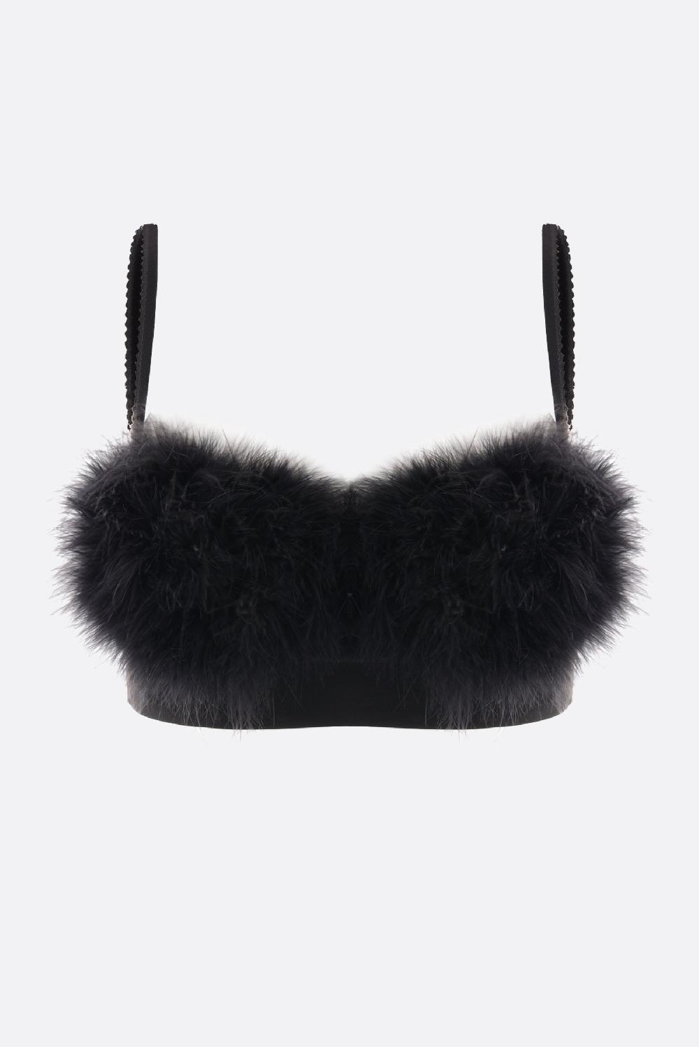 BLUMARINE Bra In Jersey Compatto Con Piume