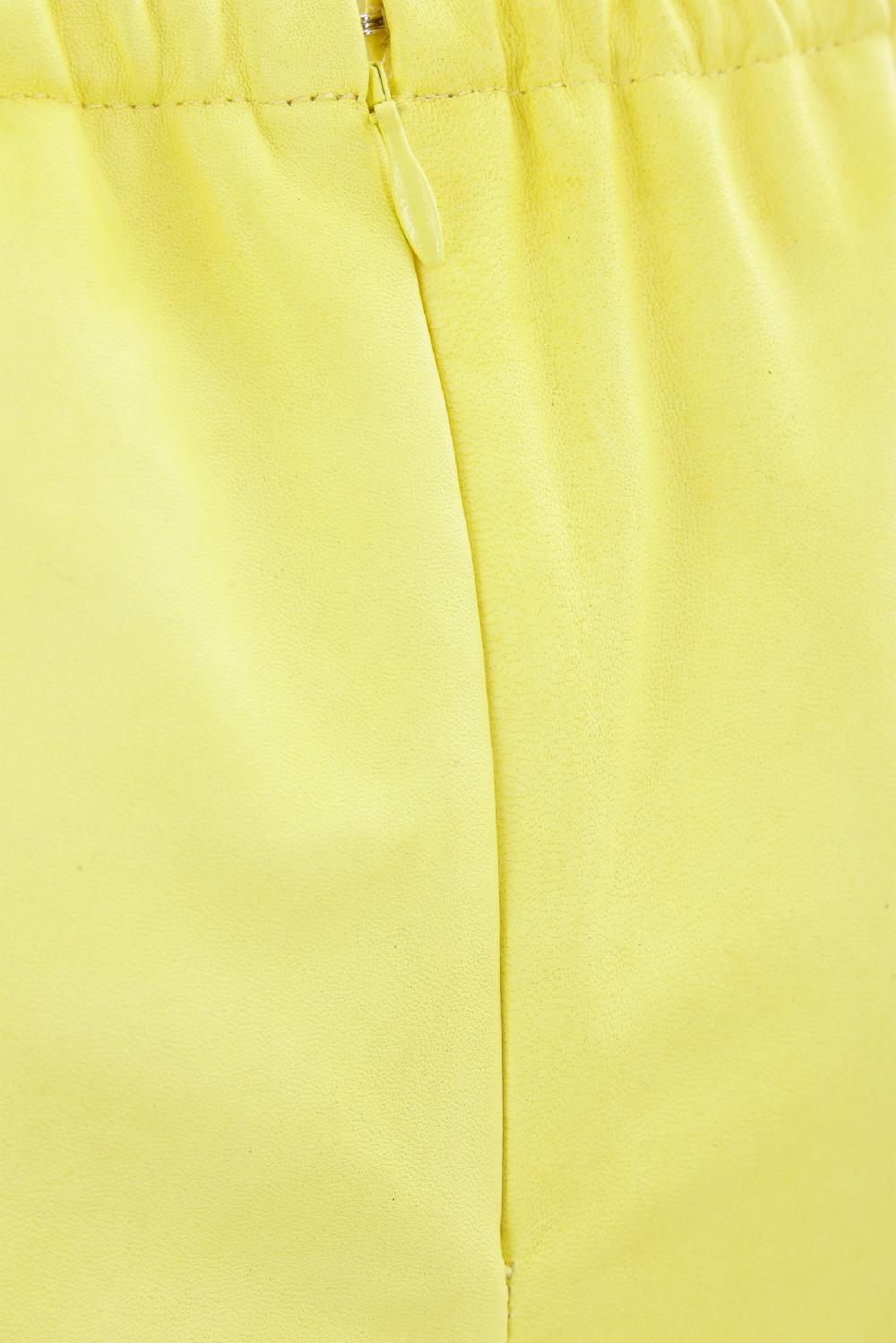 BLUMARINE Gonna Midi In Pelle Con Bordo In Pizzo