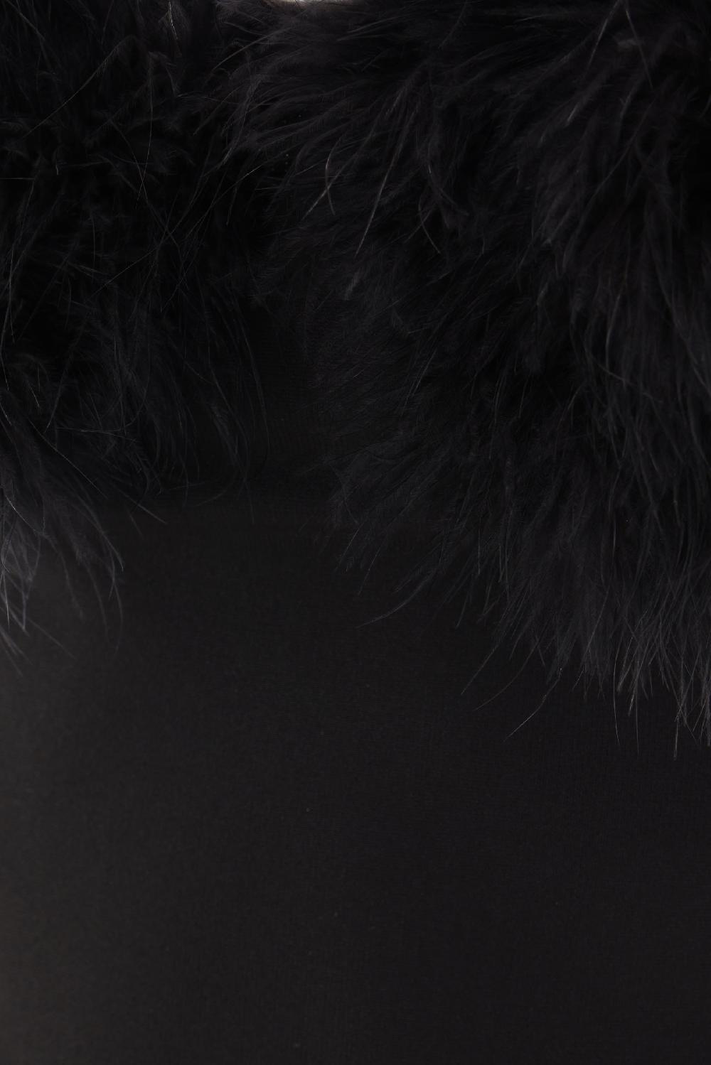 BLUMARINE Miniabito In Jersey Compatto Con Piume