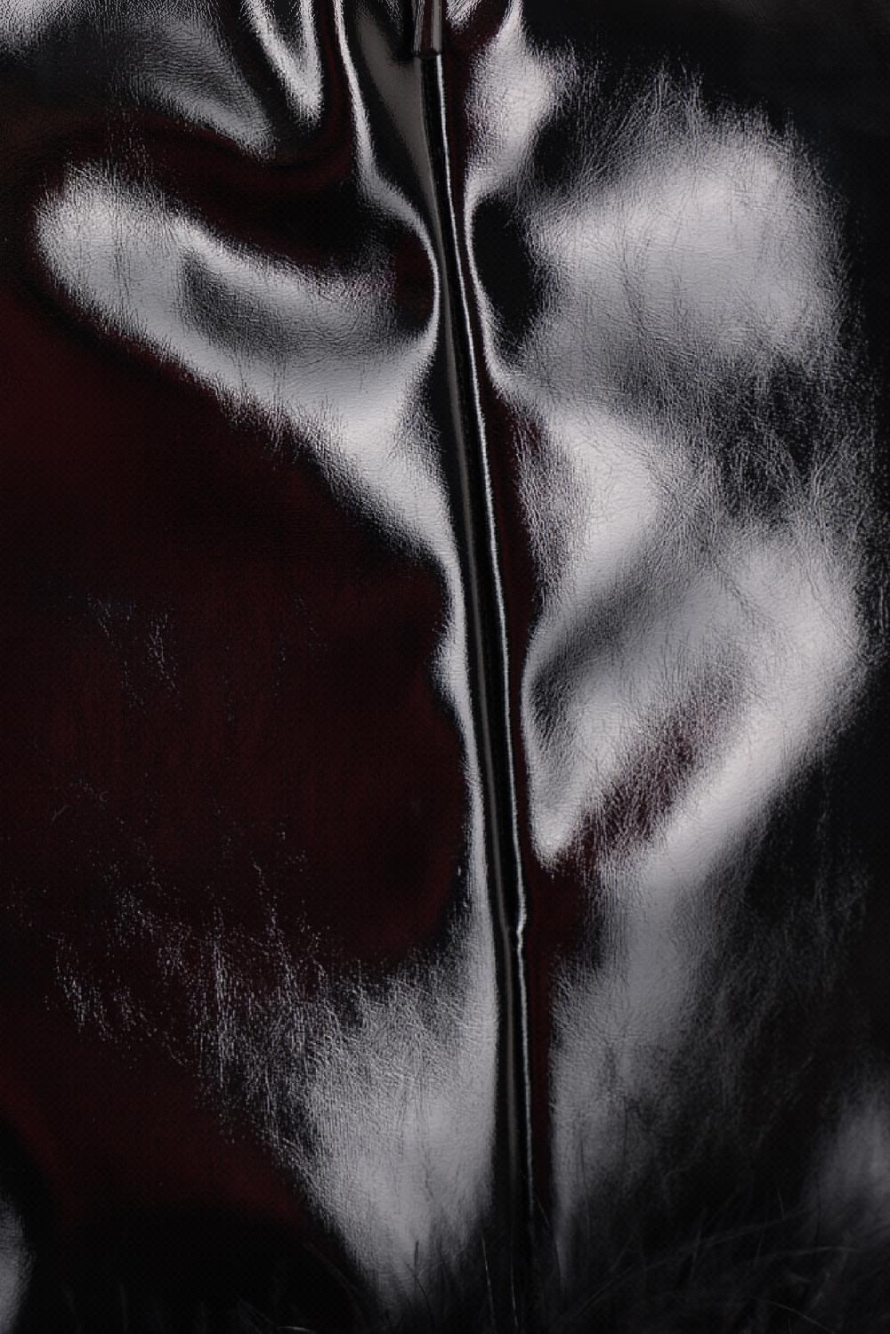 BLUMARINE Minigonna In Vinile Con Piume