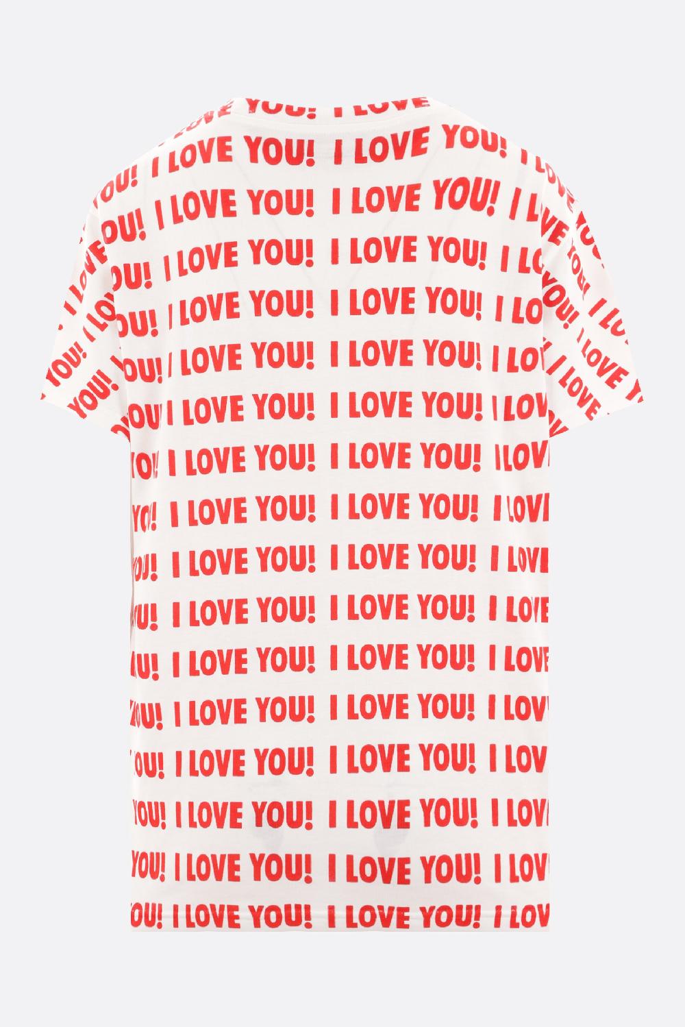 BLUMARINE T-shirt In Cotone Stampa I Love You