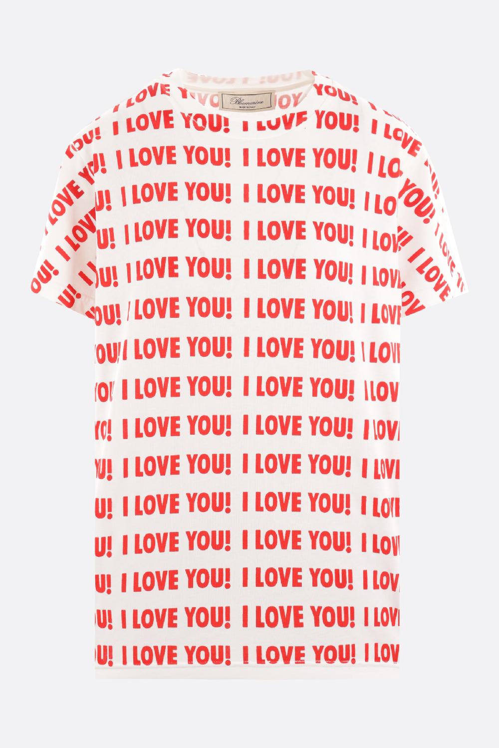 BLUMARINE T-shirt In Cotone Stampa I Love You