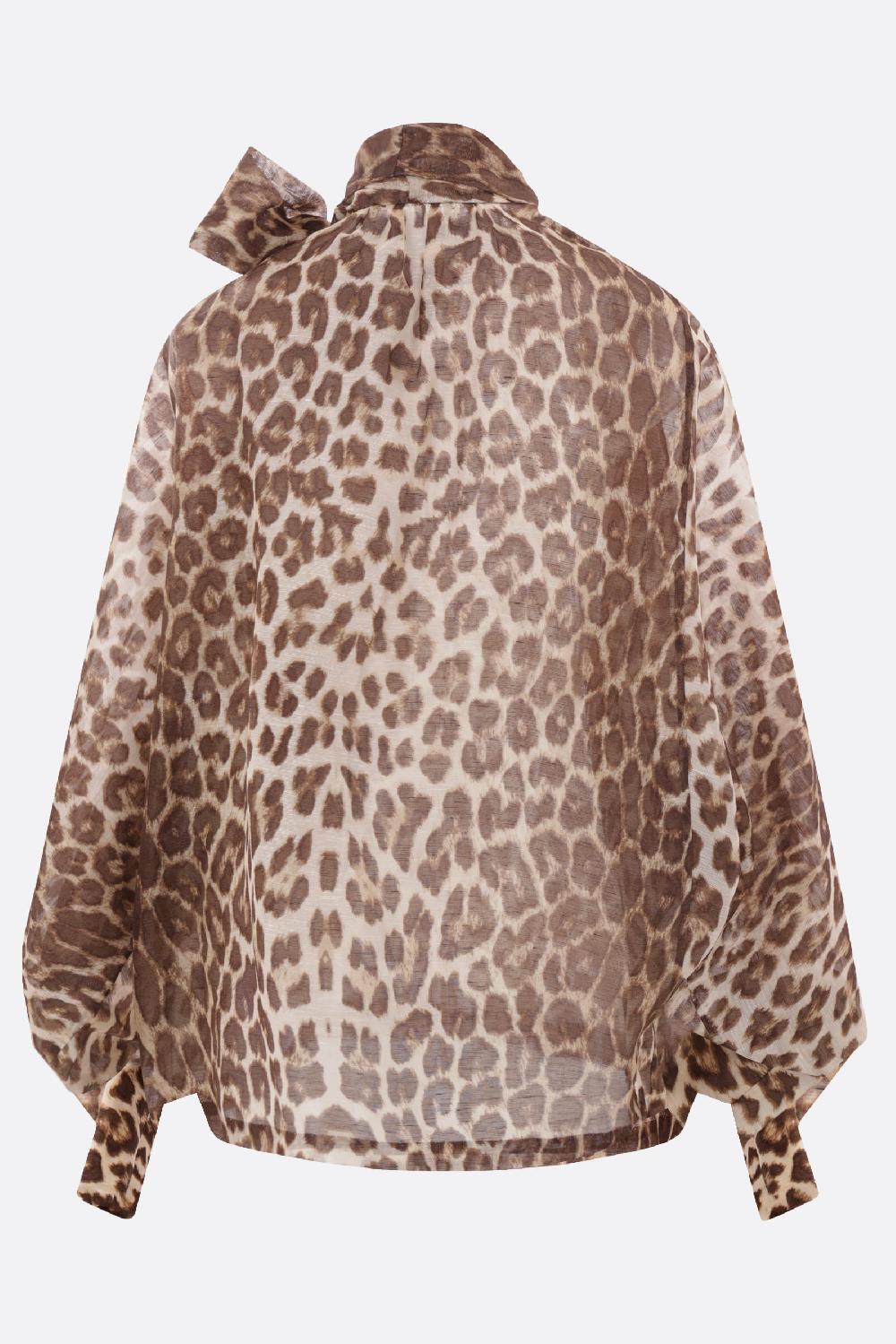 ZIMMERMANN Blusa Illustration Billow In Lino E Seta