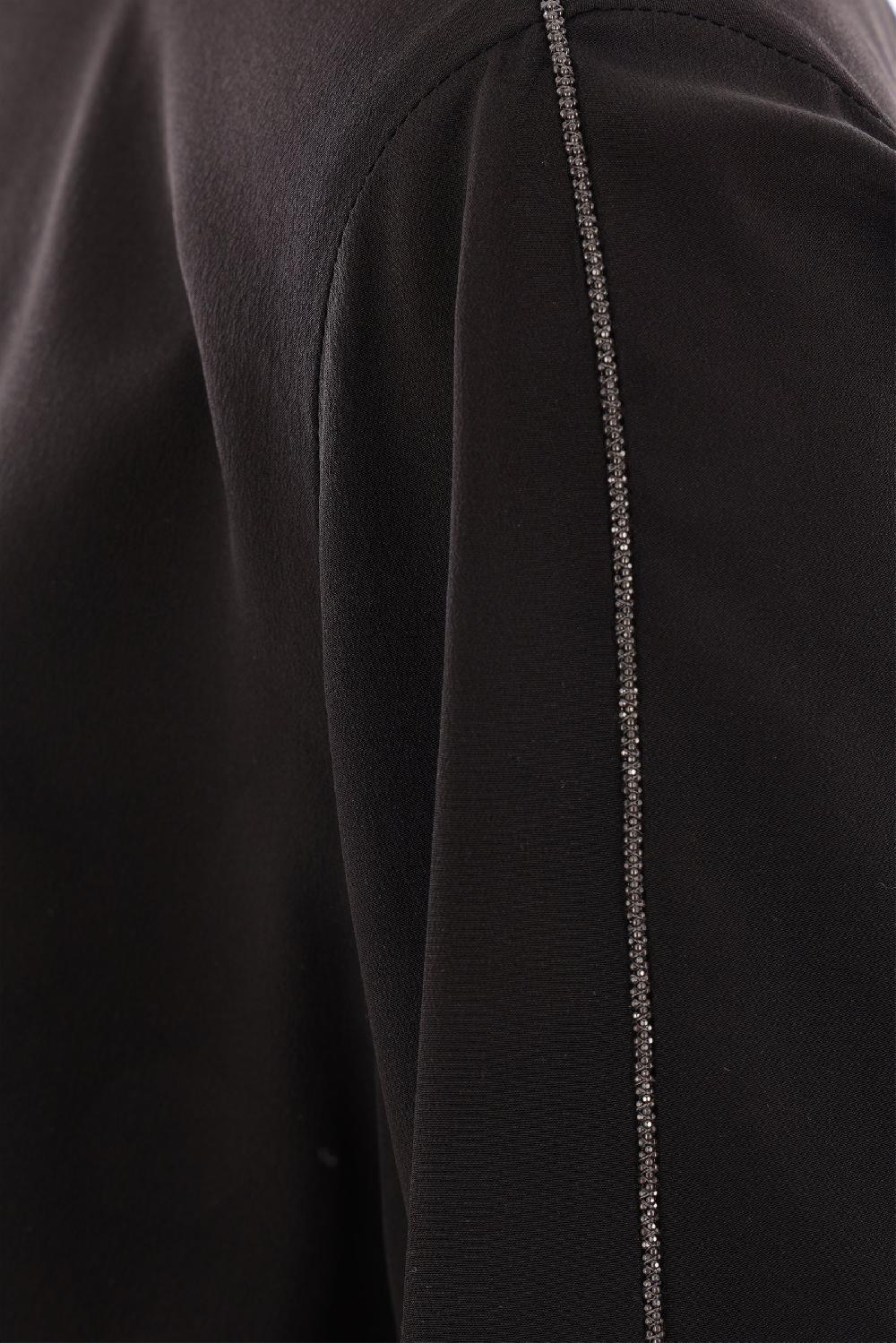 BRUNELLO CUCINELLI Blusa In Crepe De Chine Con Monile