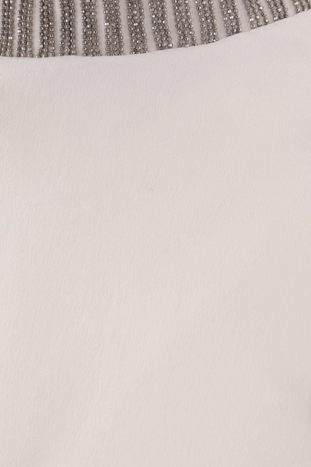 BRUNELLO CUCINELLI Blusa In Crepe De Chine Con Precious Ribbed Collar