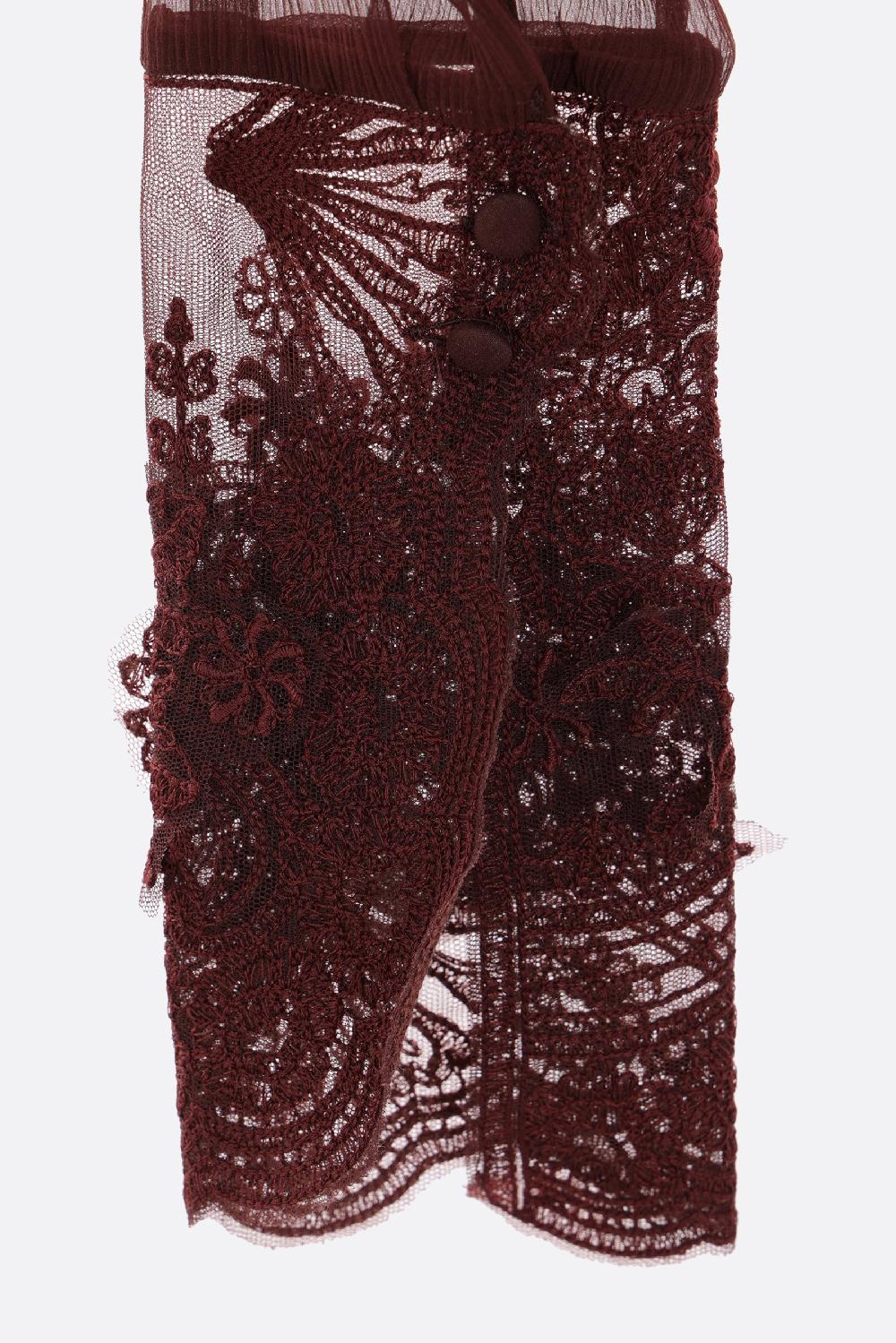 ERMANNO SCERVINO Blusa Oversize In Georgette E Pizzo