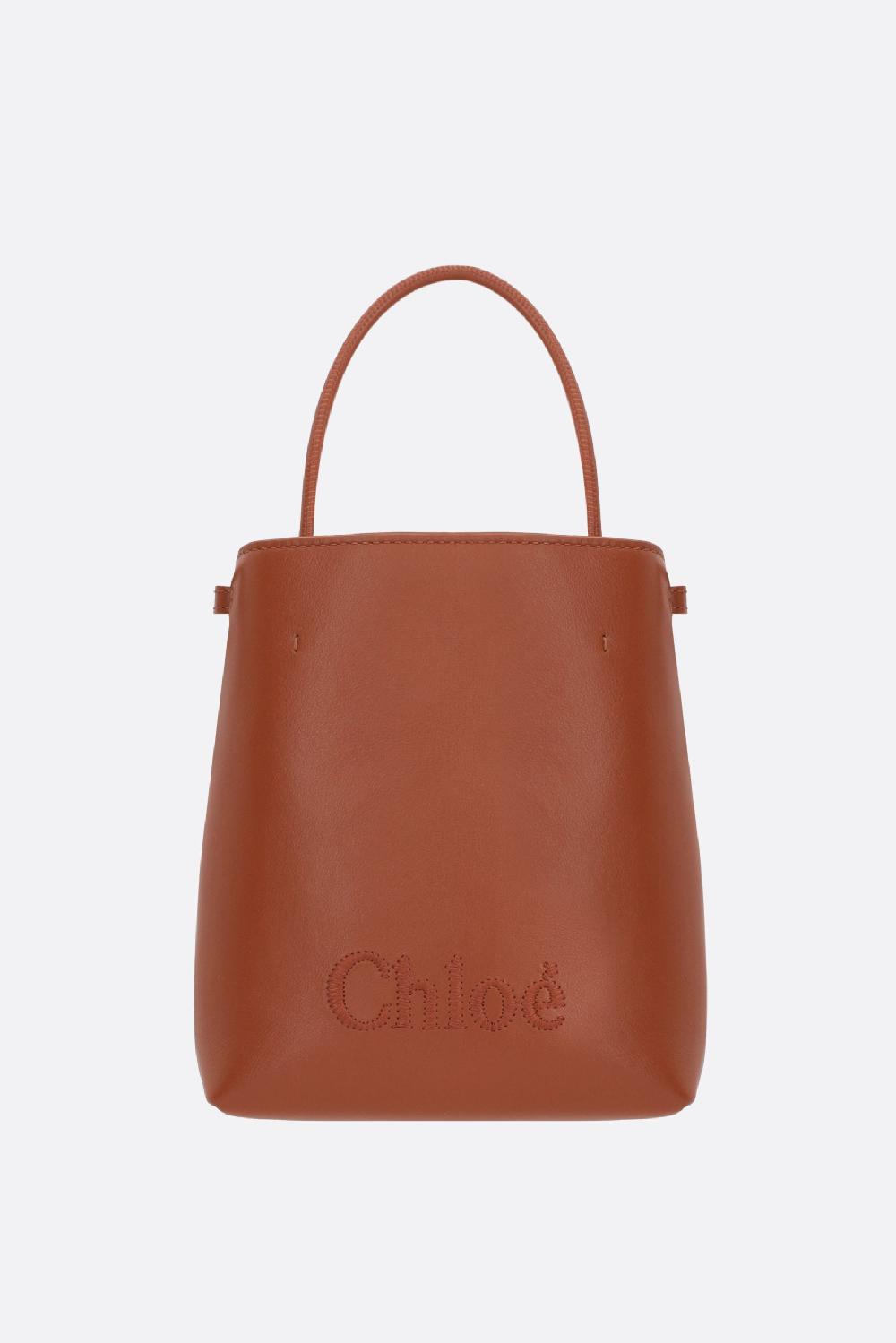CHLOÉ borsa a mano Chloé Sense micro in pelle liscia