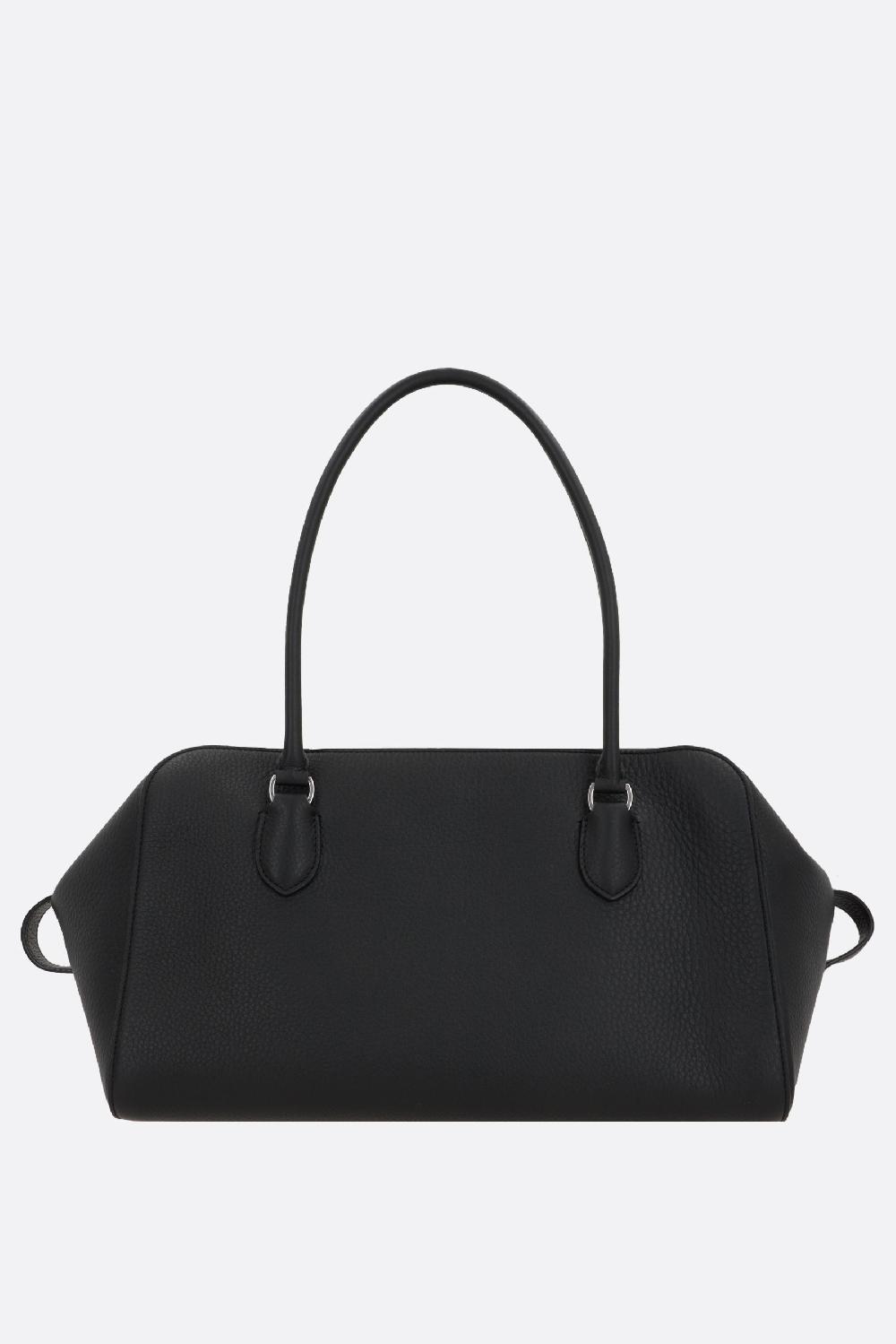 THE ROW borsa a mano EW Bowling in pelle martellata