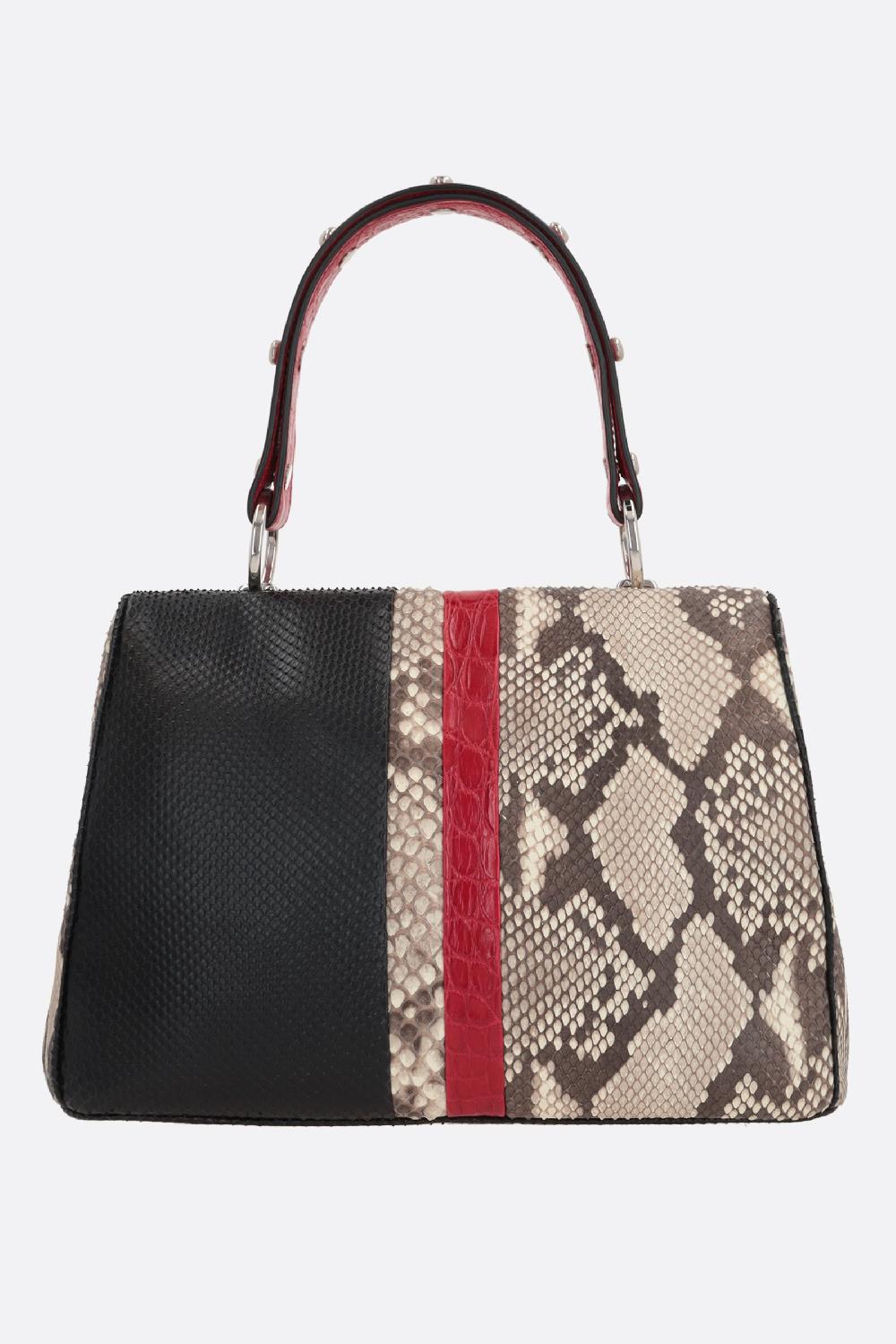 PRADA Borsa A Mano In Pelle Di Pitone E Coccodrillo