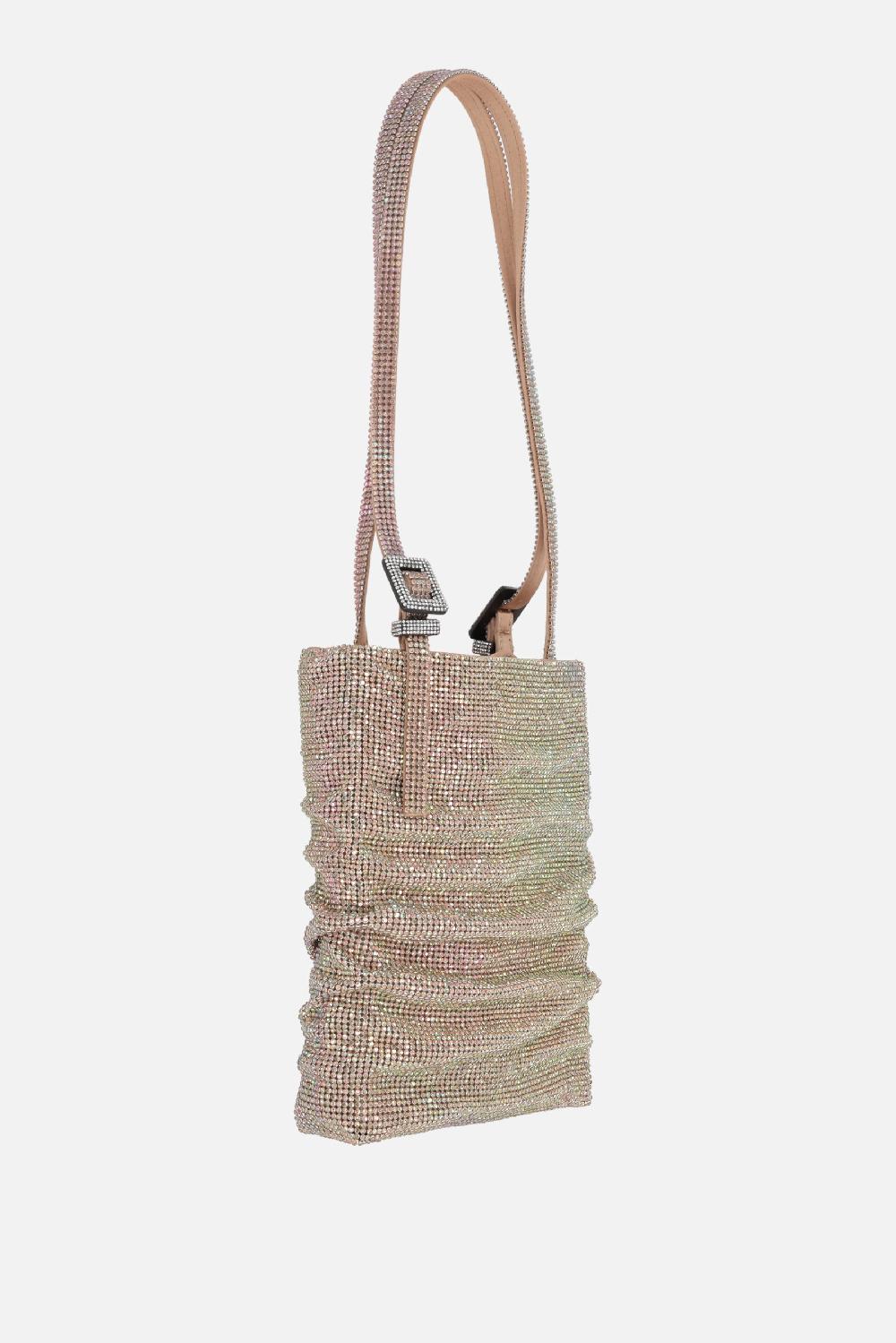 BENEDETTA BRUZZICHES Borsa A Mano Lollo La Grande In Maglia Metallica Con Cristalli