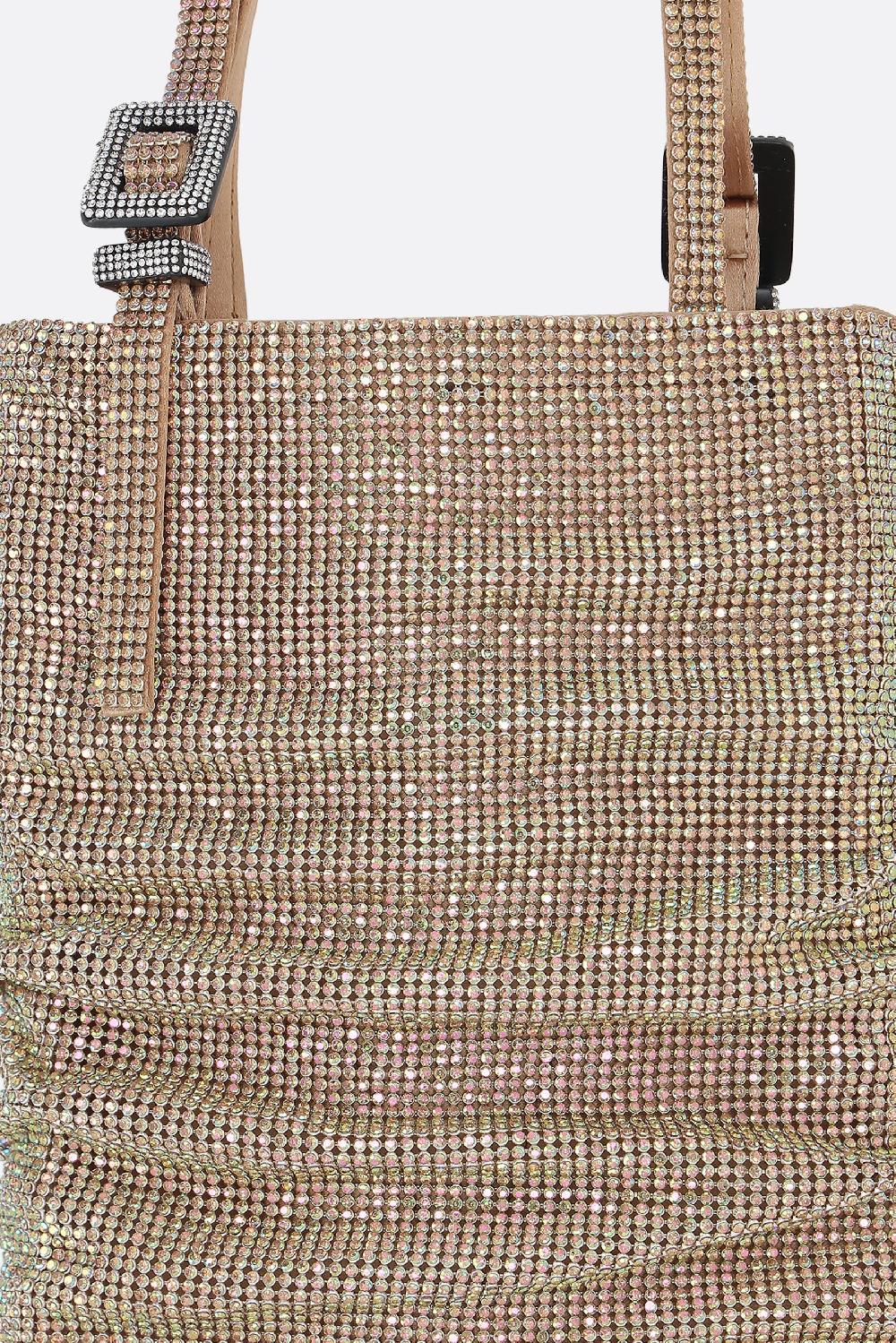 BENEDETTA BRUZZICHES Borsa A Mano Lollo La Grande In Maglia Metallica Con Cristalli