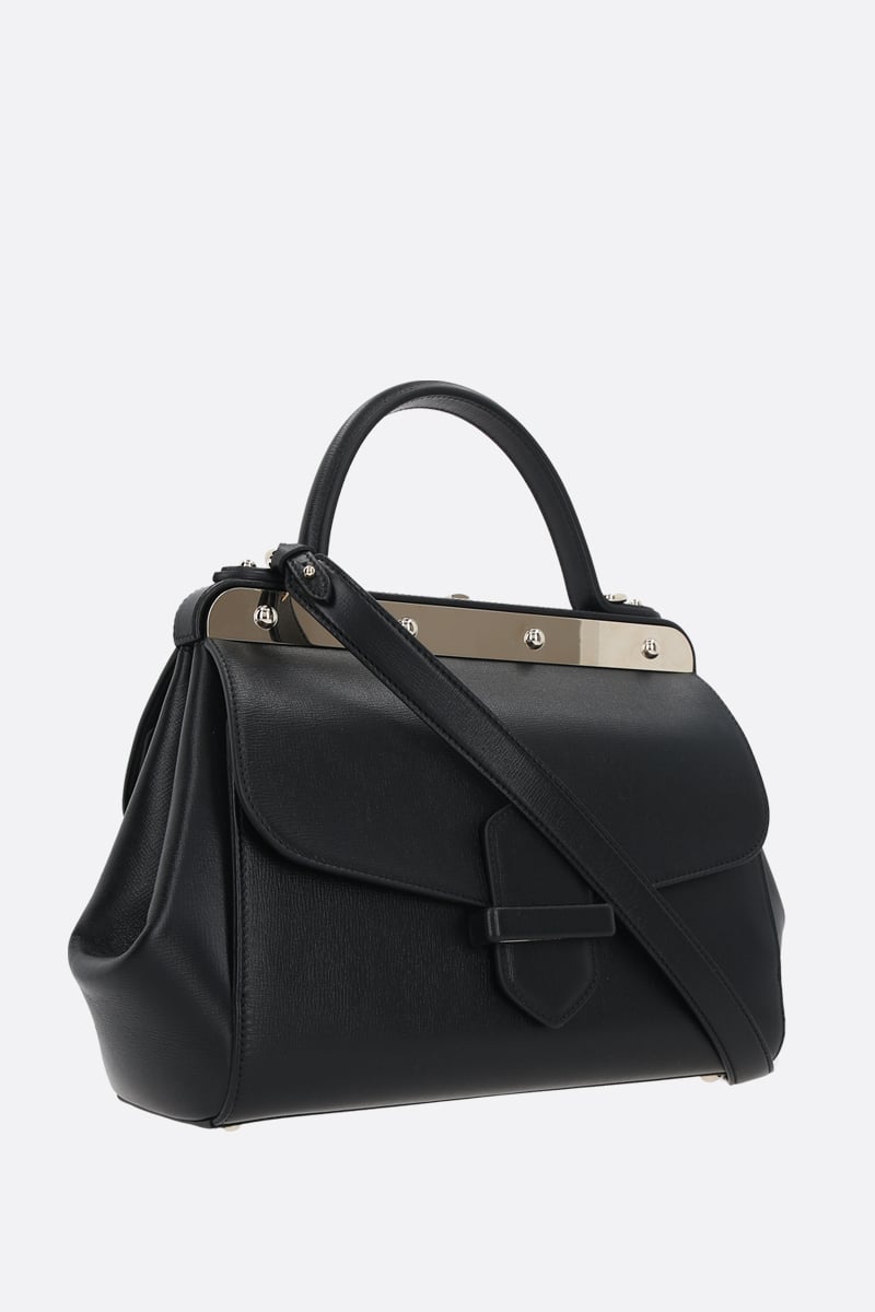 FRANZI Borsa A Mano Margherita Media In Pelle Texturizzata