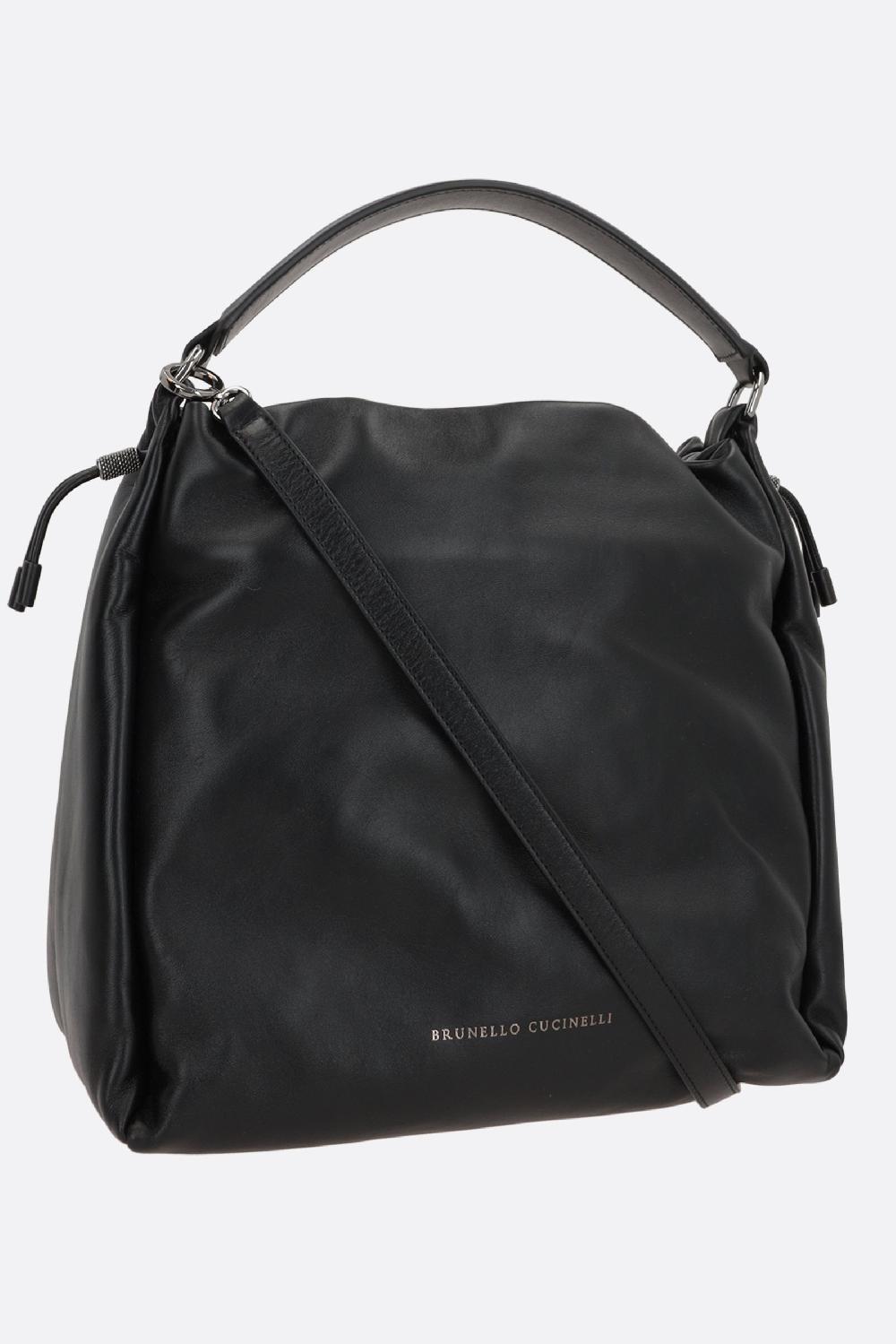 BRUNELLO CUCINELLI Borsa A Mano Media In Pelle Soft Con Monile