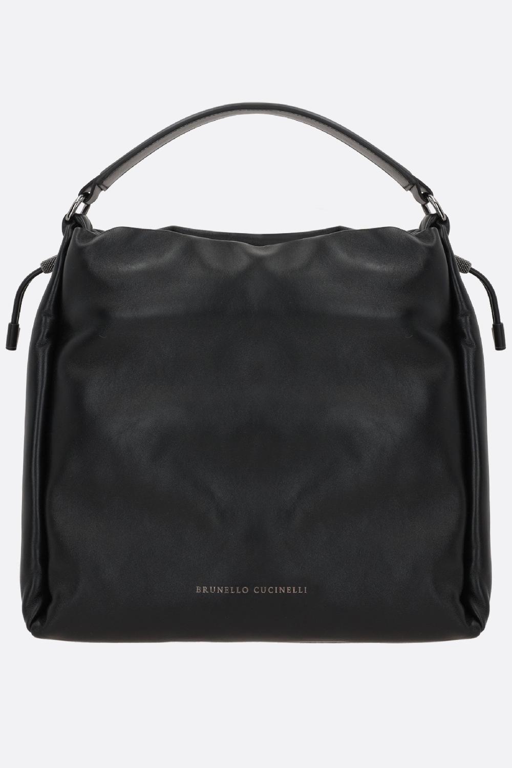 BRUNELLO CUCINELLI borsa a mano media in pelle Soft con monile