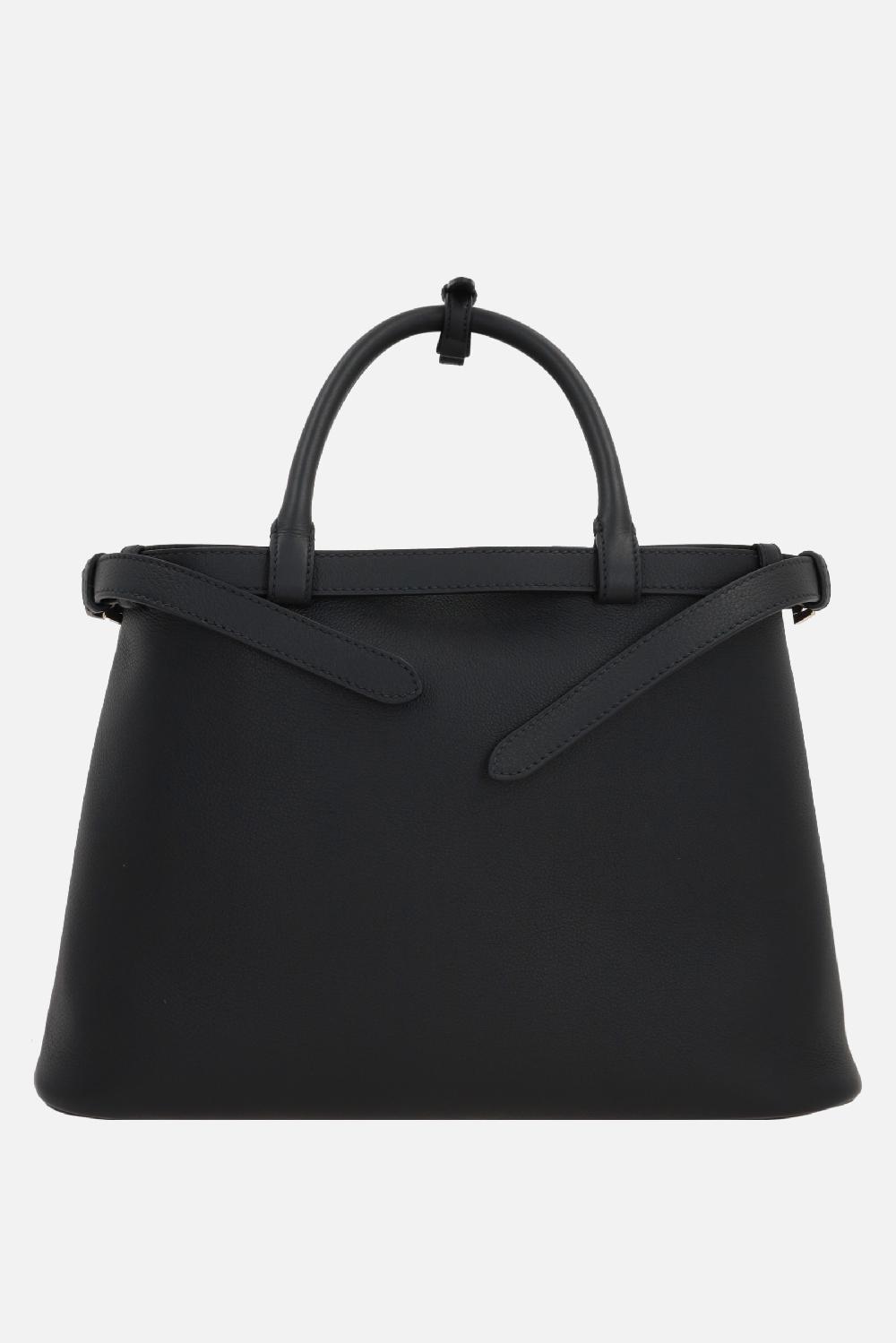 PRADA Borsa A Mano Prada Buckle Media In Pelle Martellata