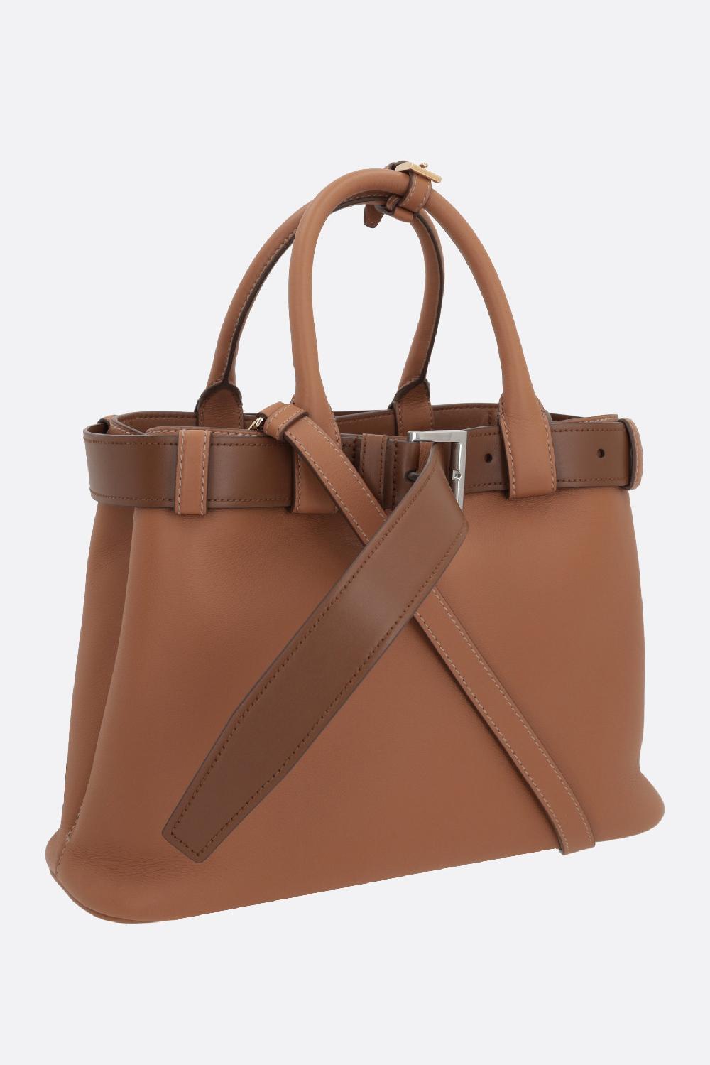 PRADA Borsa A Mano Prada Buckle Media In Pelle Martellata