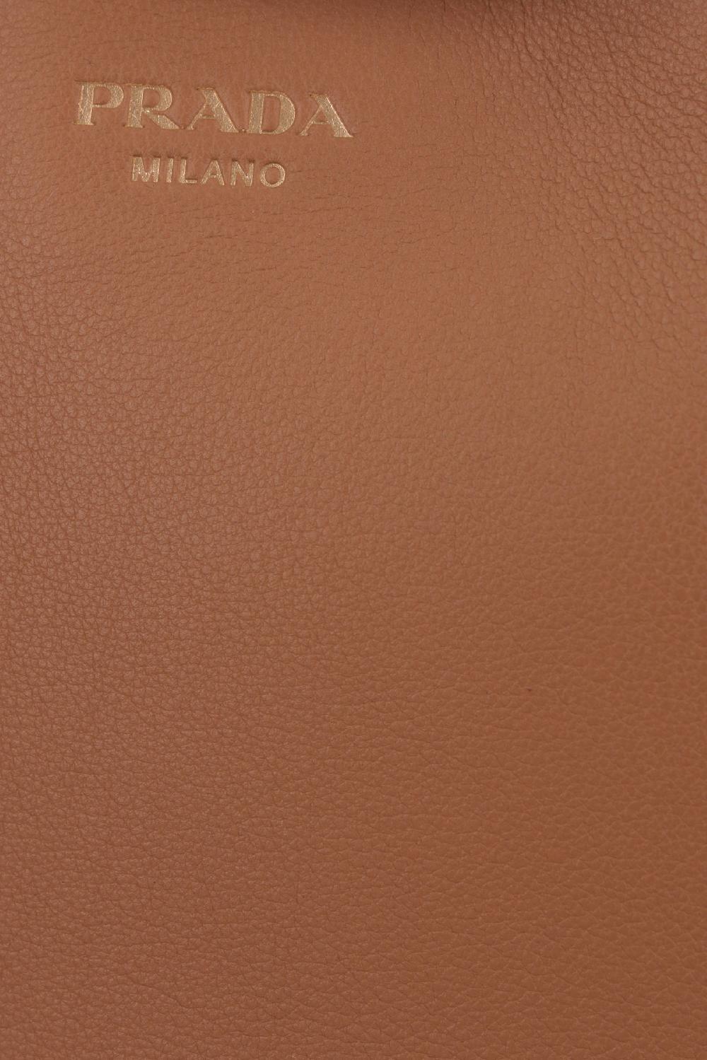 PRADA Borsa A Mano Prada Buckle Media In Pelle Martellata