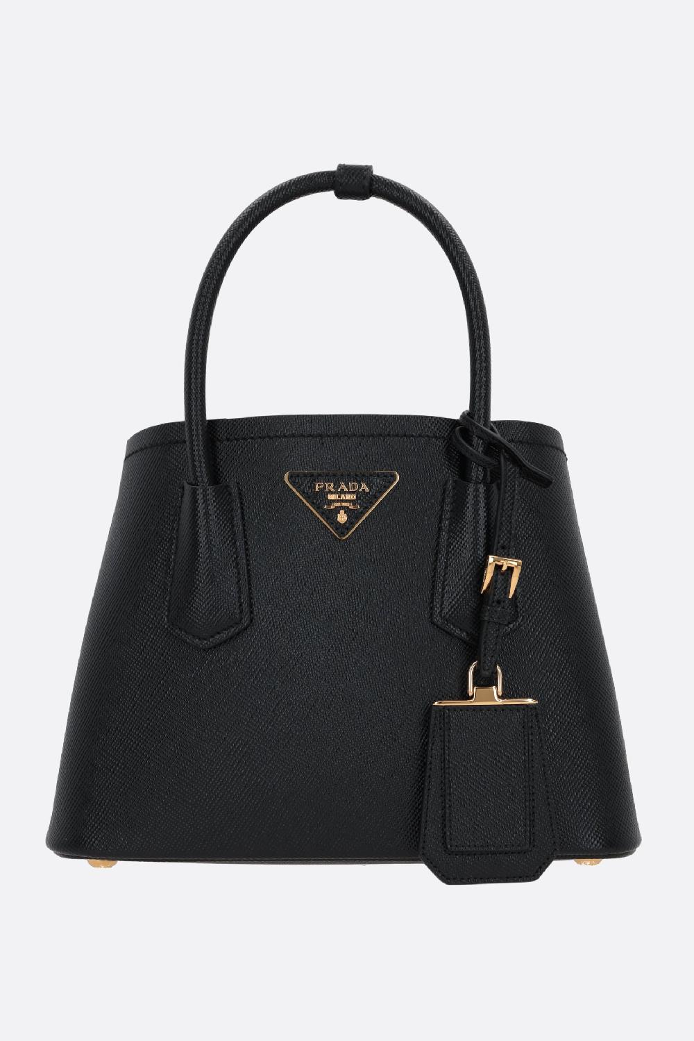 PRADA borsa a mano Prada Double mini in pelle Saffiano