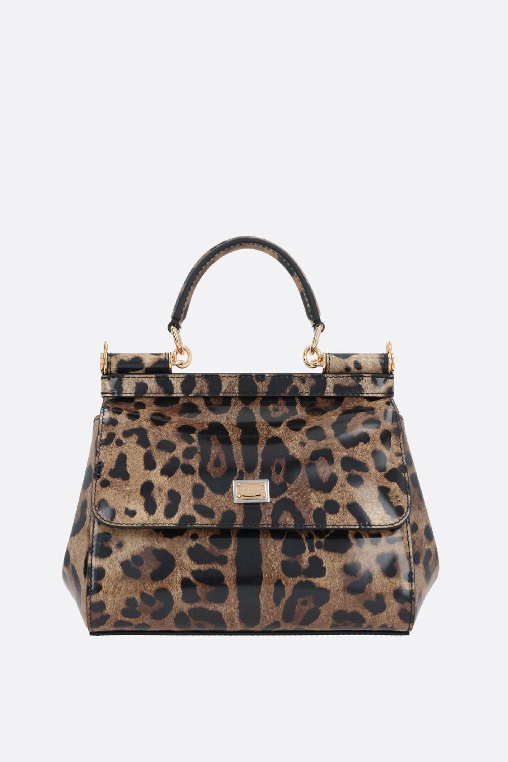 DOLCE & GABBANA borsa a mano Sicily media in pelle lucida