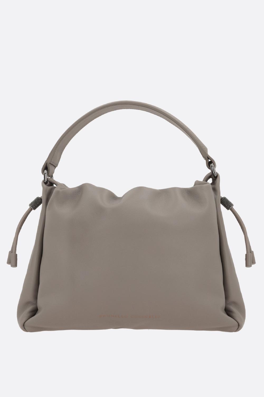 BRUNELLO CUCINELLI borsa a mano small in pelle Soft con monile