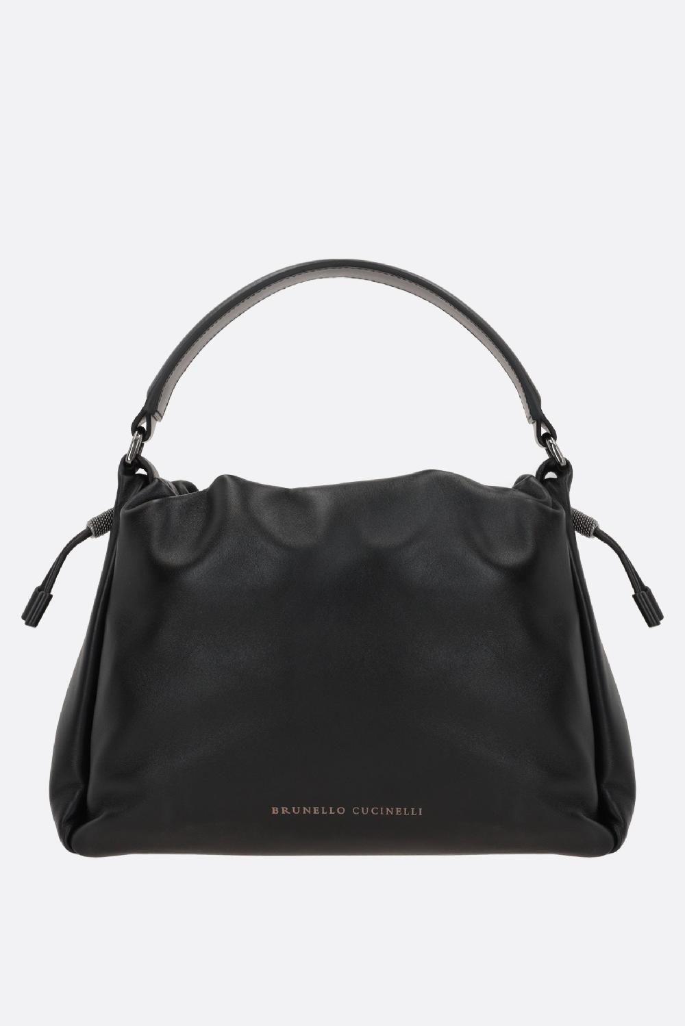 BRUNELLO CUCINELLI borsa a mano small in pelle Soft con monile