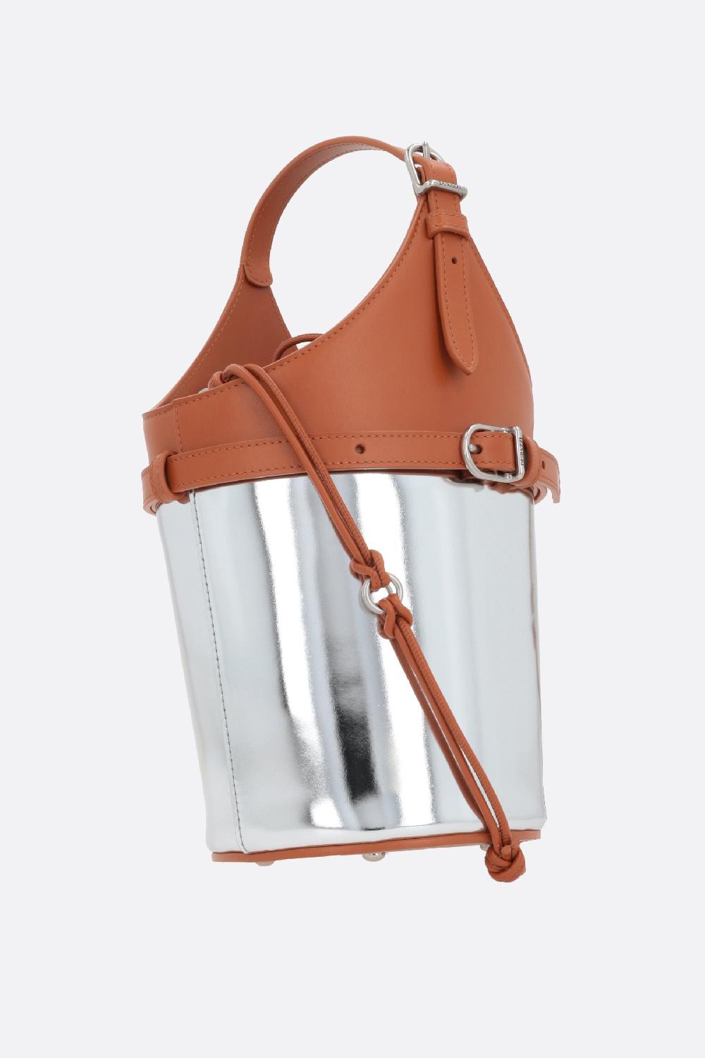 DURAZZI MILANO Borsa A Secchiello In Pelle Liscia E Laminata