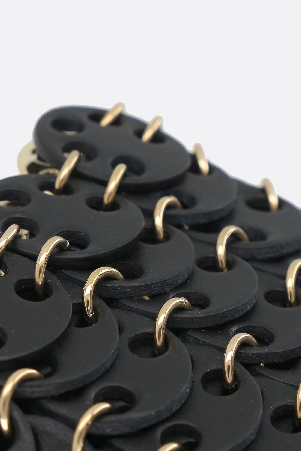 RABANNE Borsa A Spalla 1969 Nano Con Dischi In Pelle