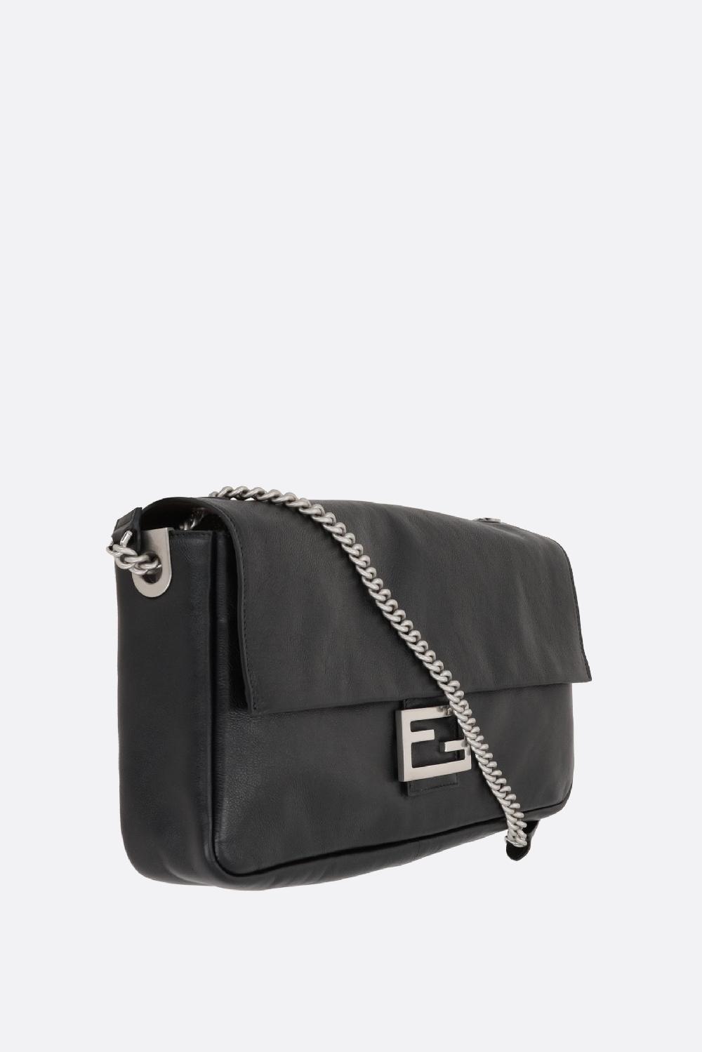 FENDI Borsa A Spalla Baguette Chain Large In Pelle Semilucida