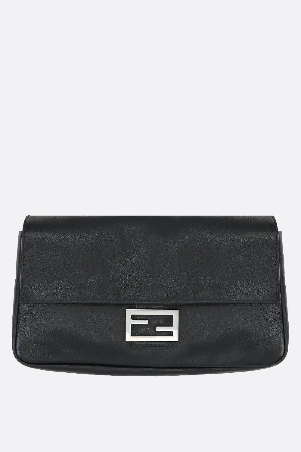 FENDI borsa a spalla Baguette Chain Large in pelle semilucida