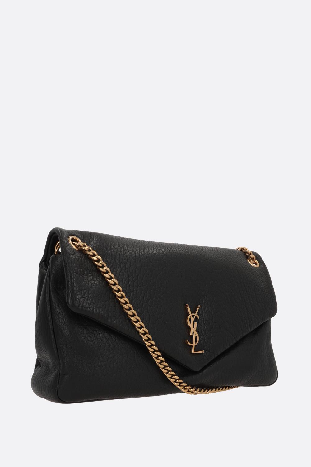 SAINT LAURENT Borsa A Spalla Calypso Large In Pelle Martellata