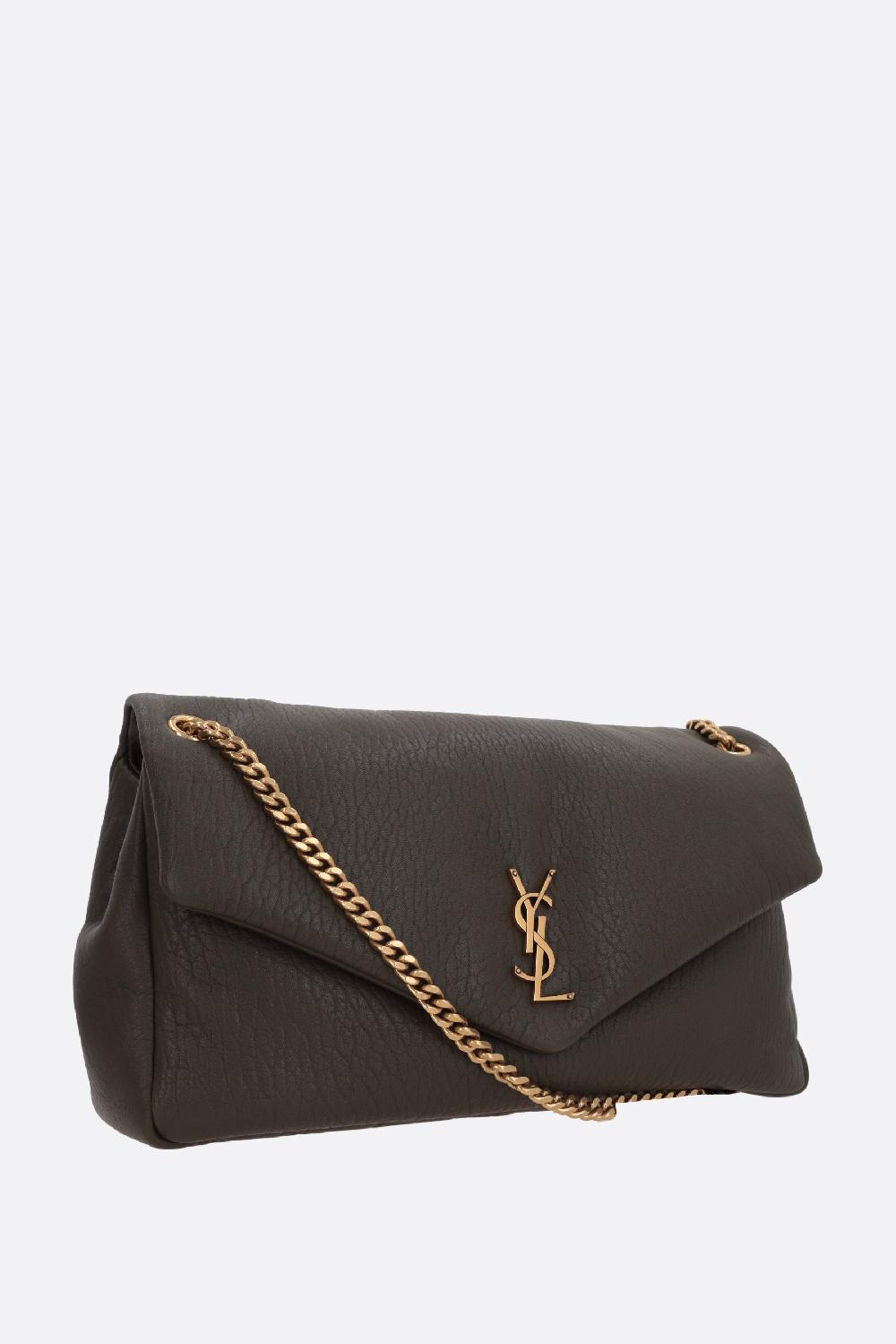 SAINT LAURENT Borsa A Spalla Calypso Large In Pelle Martellata