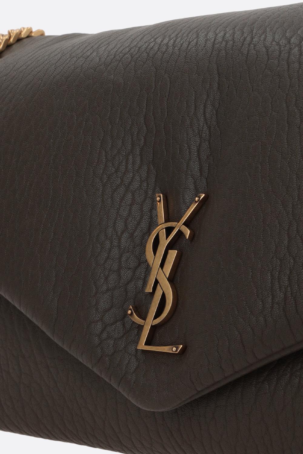 SAINT LAURENT Borsa A Spalla Calypso Large In Pelle Martellata
