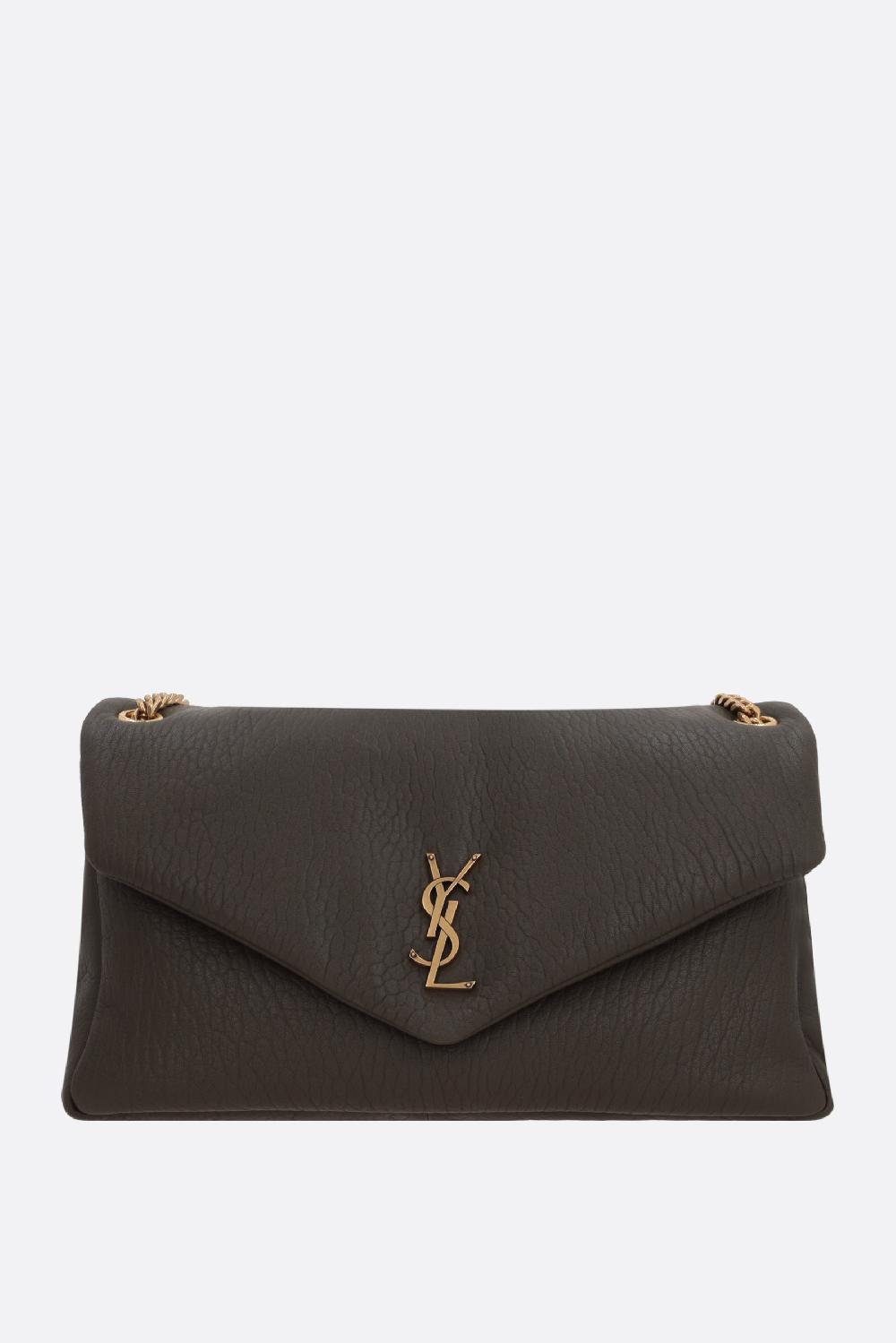 SAINT LAURENT borsa a spalla Calypso large in pelle martellata