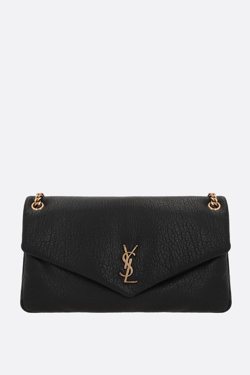 SAINT LAURENT borsa a spalla Calypso large in pelle martellata