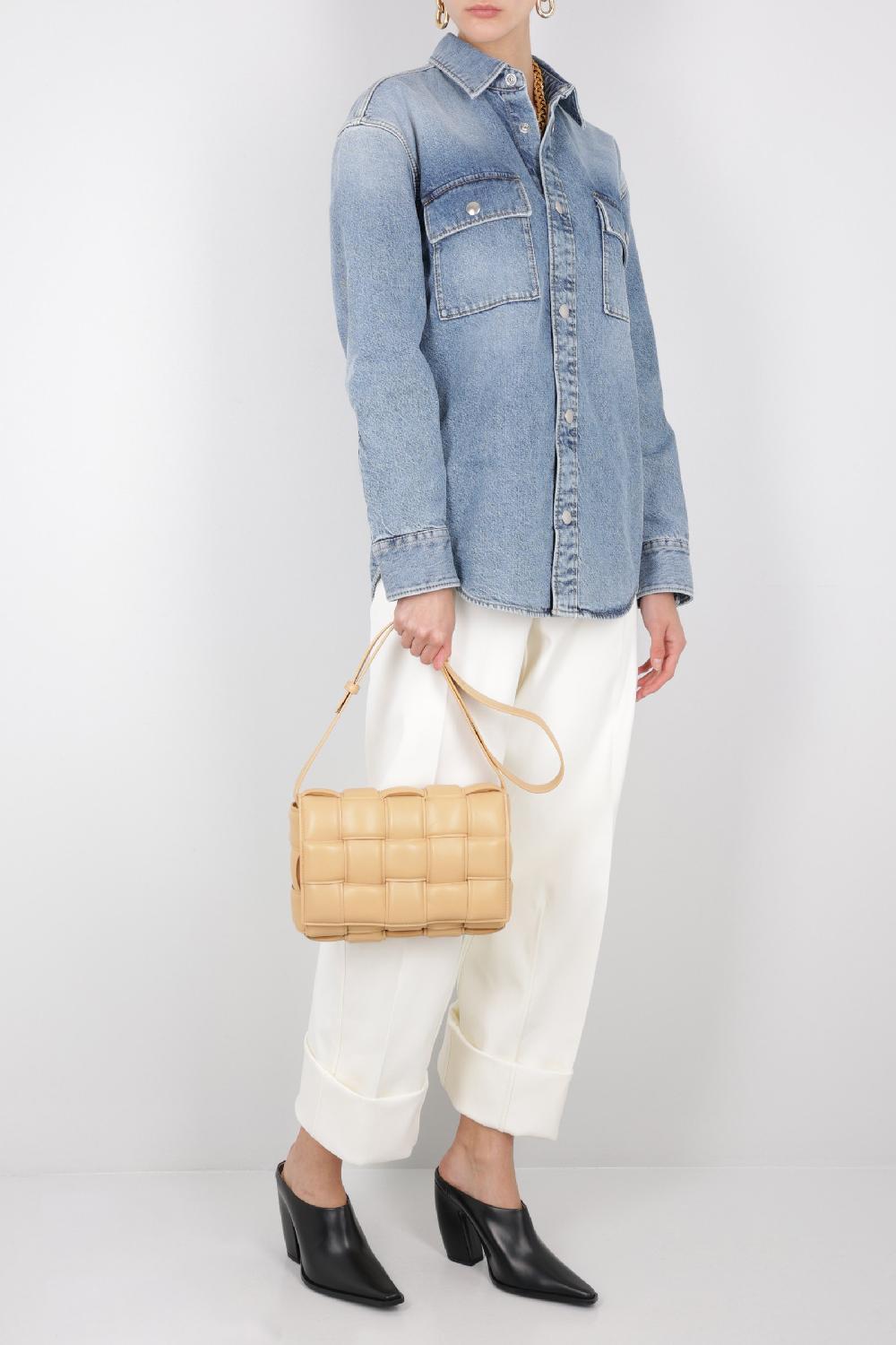 BOTTEGA VENETA Borsa A Spalla Cassette In Intrecciato Nappa Imbottito