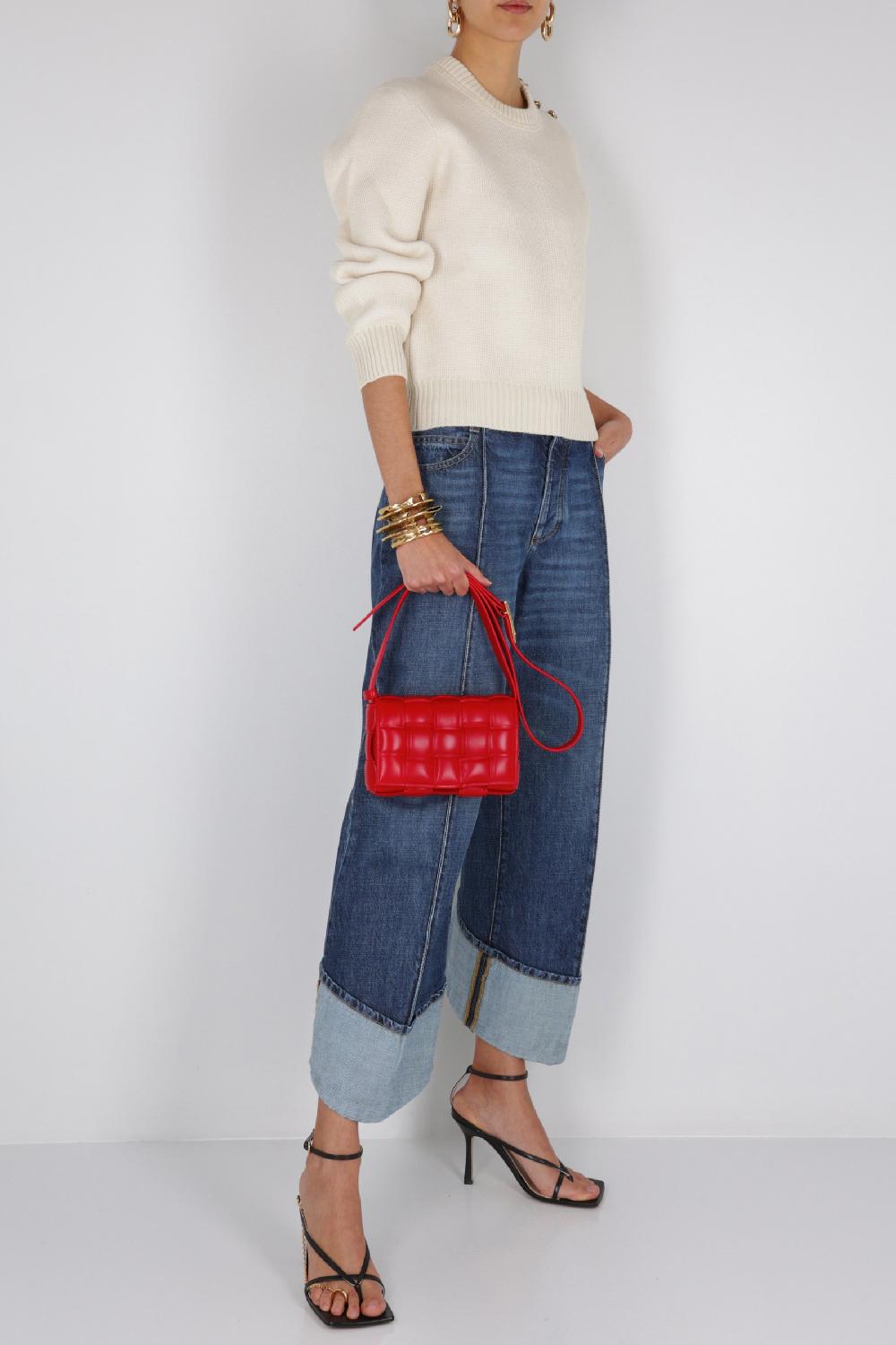 BOTTEGA VENETA Borsa A Spalla Cassette Mini In Intrecciato Nappa Imbottito